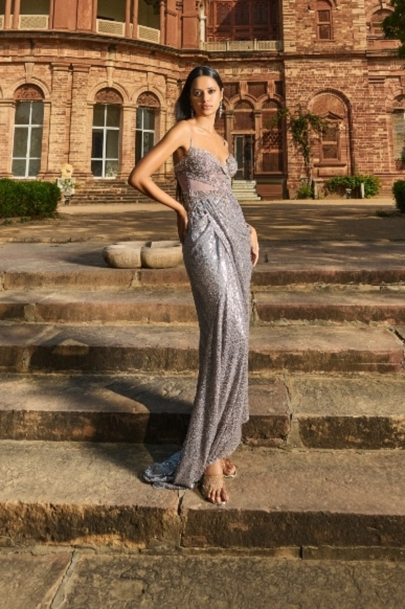 "Anya" Drape Gown