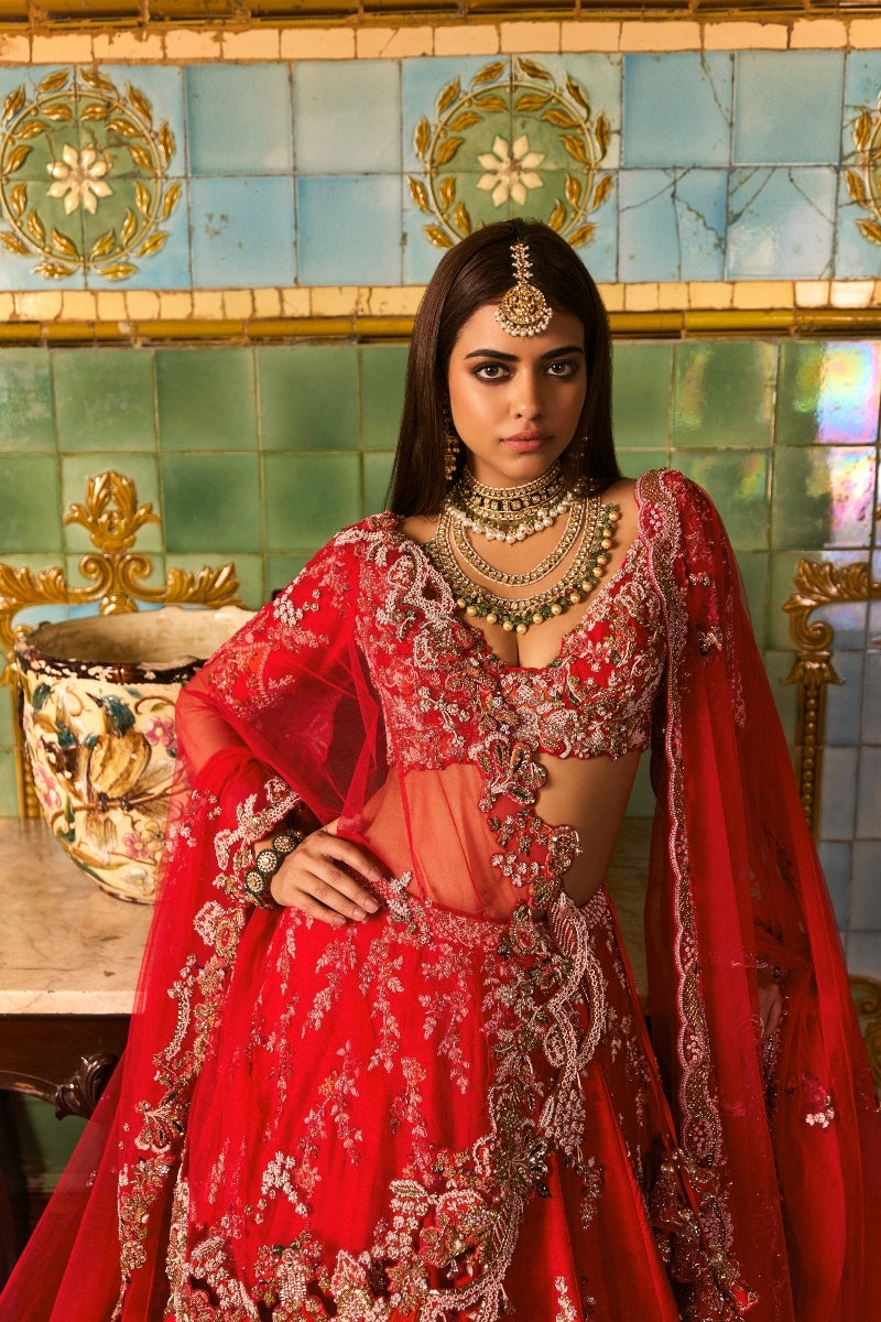 "Cerise" Bridal Lehenga