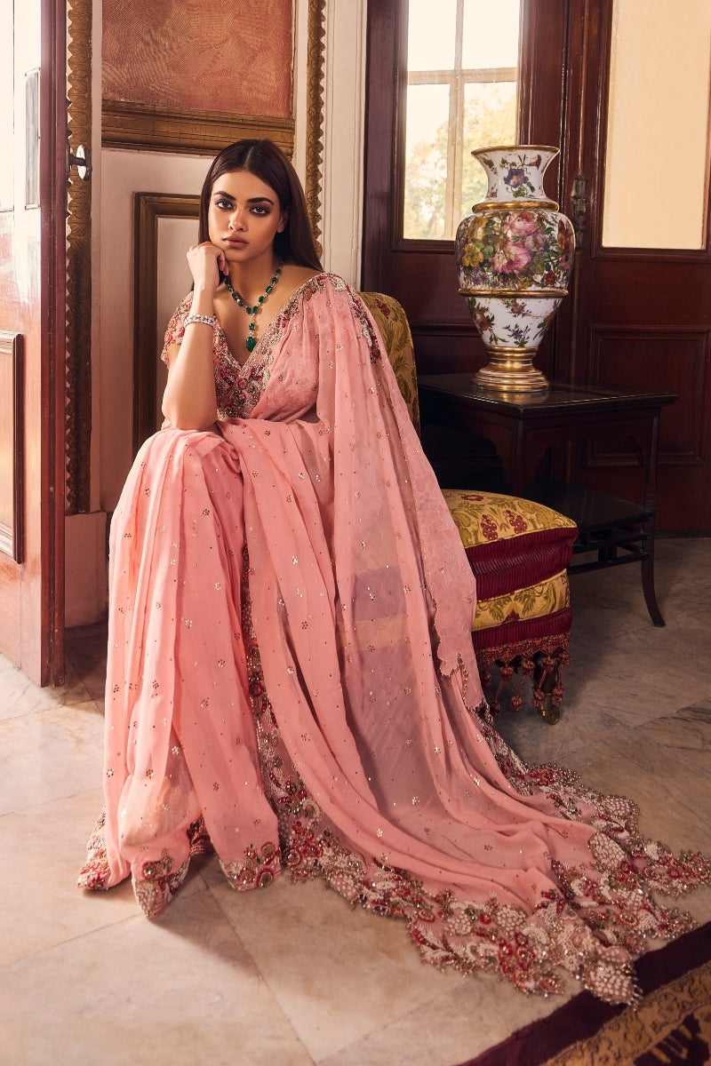 "Aasia" chiffon kamdani saree