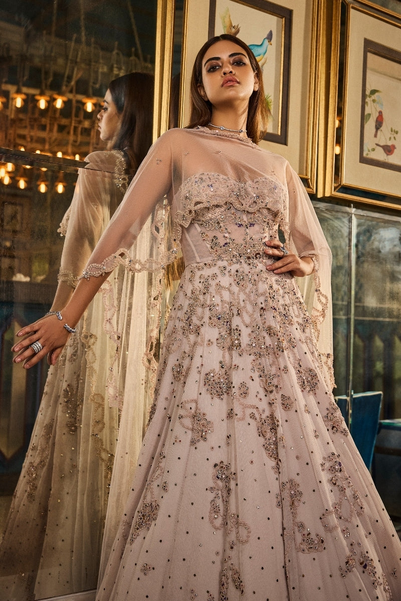 "Aya" chiffon kamdani Anarkali