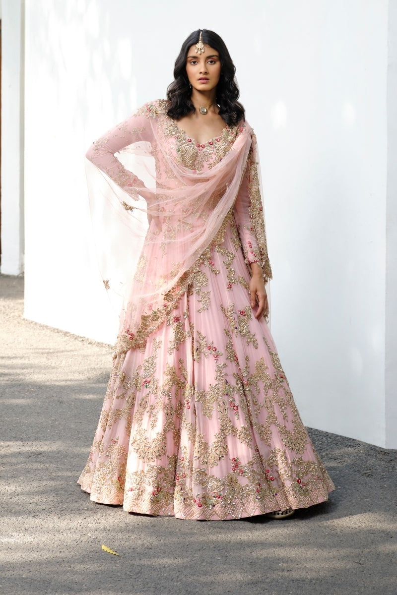 "Miriam" Bridal Chiffon Anarkali Set