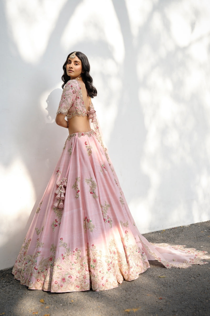 "Eidel" Raw Silk Lehenga