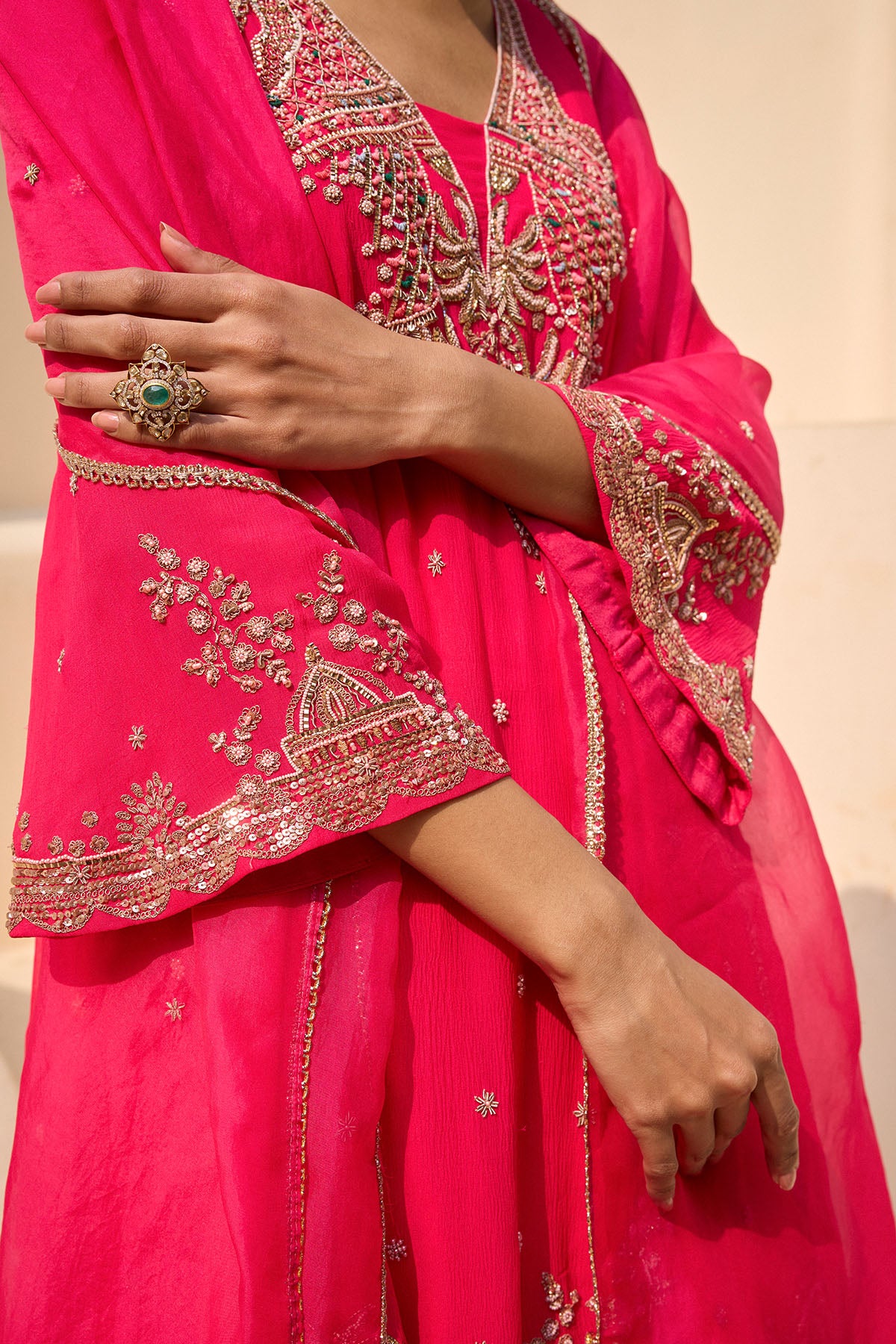 Pink Mirage Sharara Set