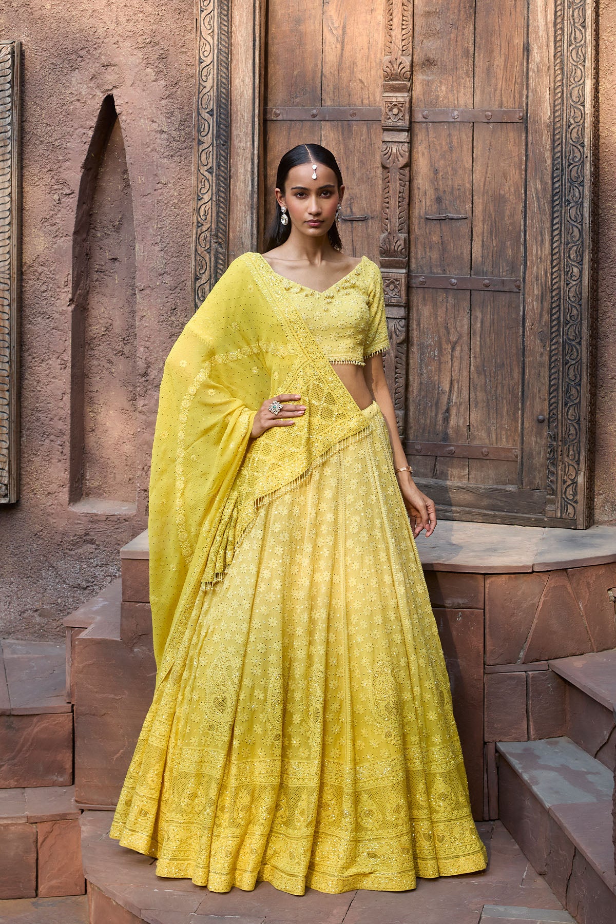 Soleil Chikankari Lehenga