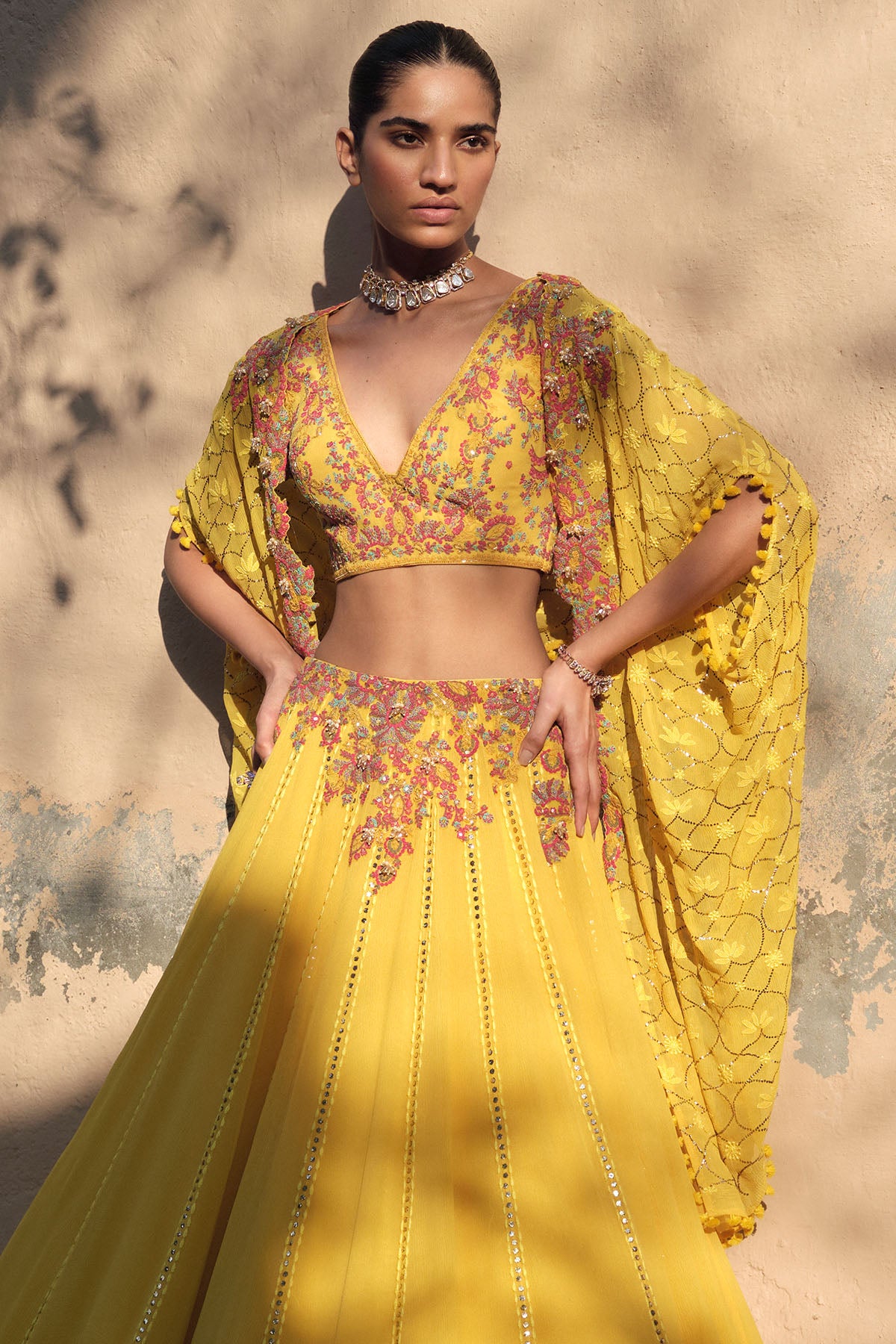 Aurelian Cape Lehenga Set