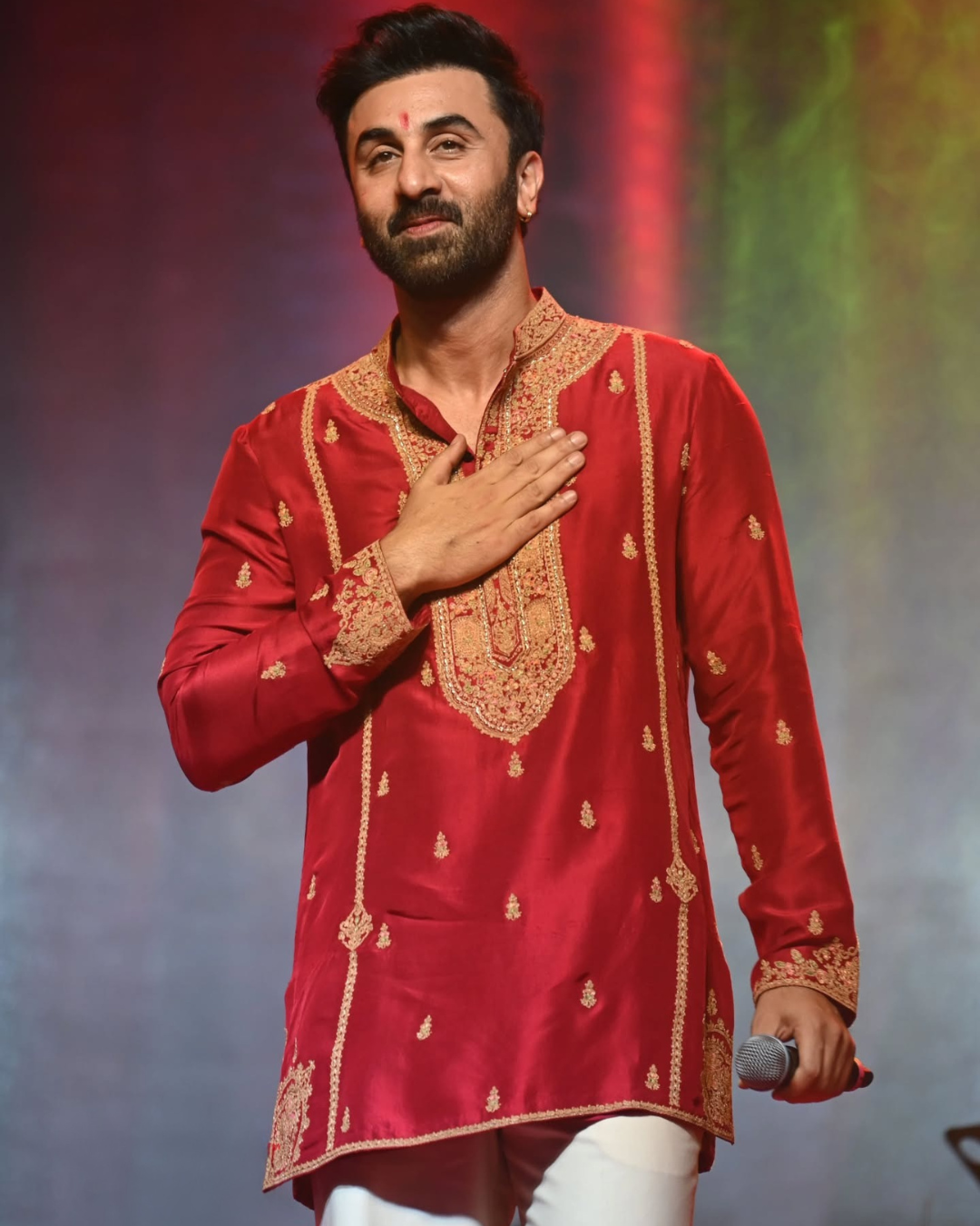 Ranbir Kapoor in Abeer Kashidakari Kurta Set