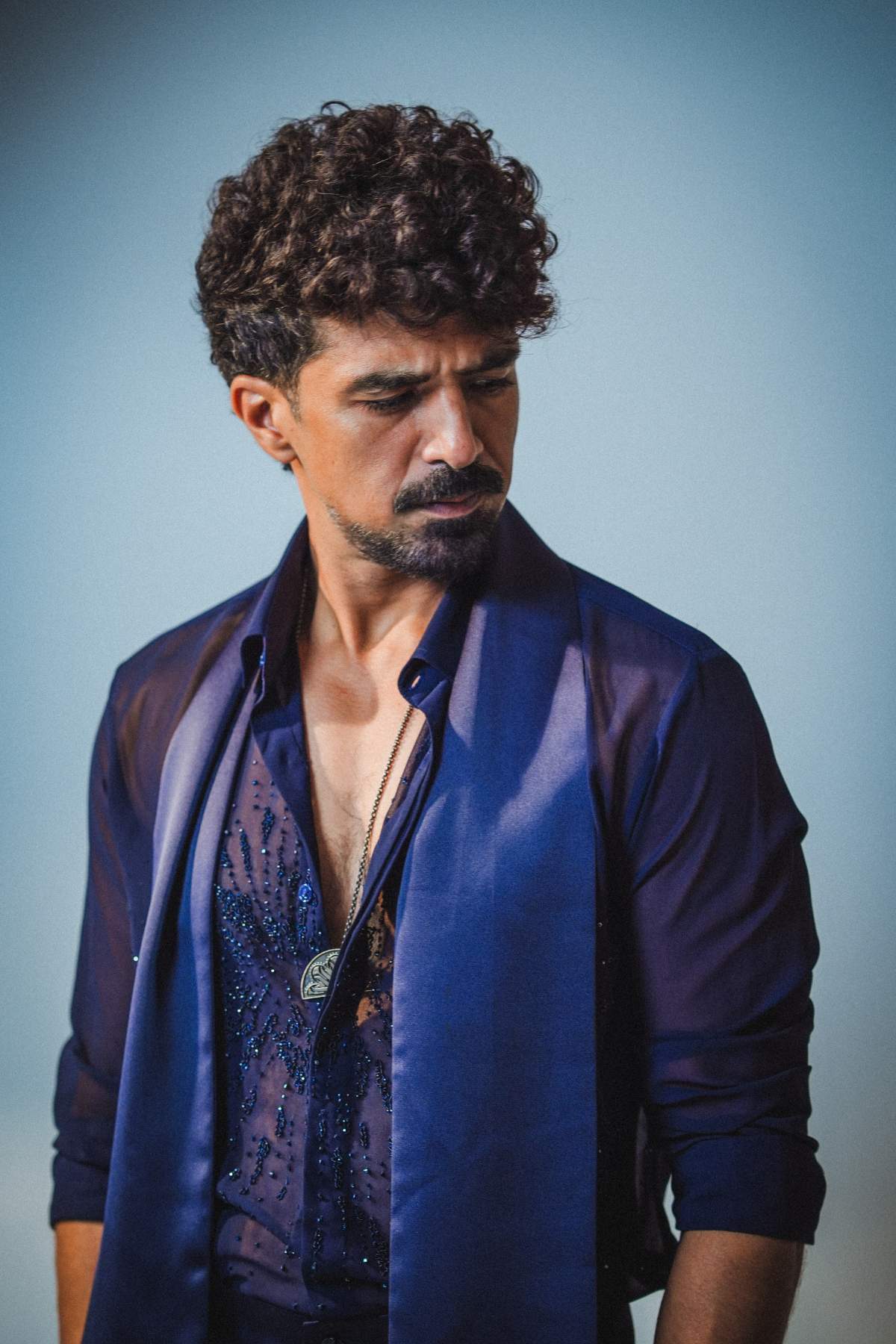 Saqib saleem in Velouris Shirt & Pant Set