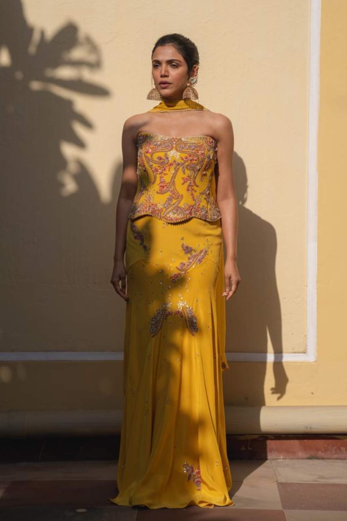 Shriya Pilgaonkar In Aurora Bloom Corset & Skirt set