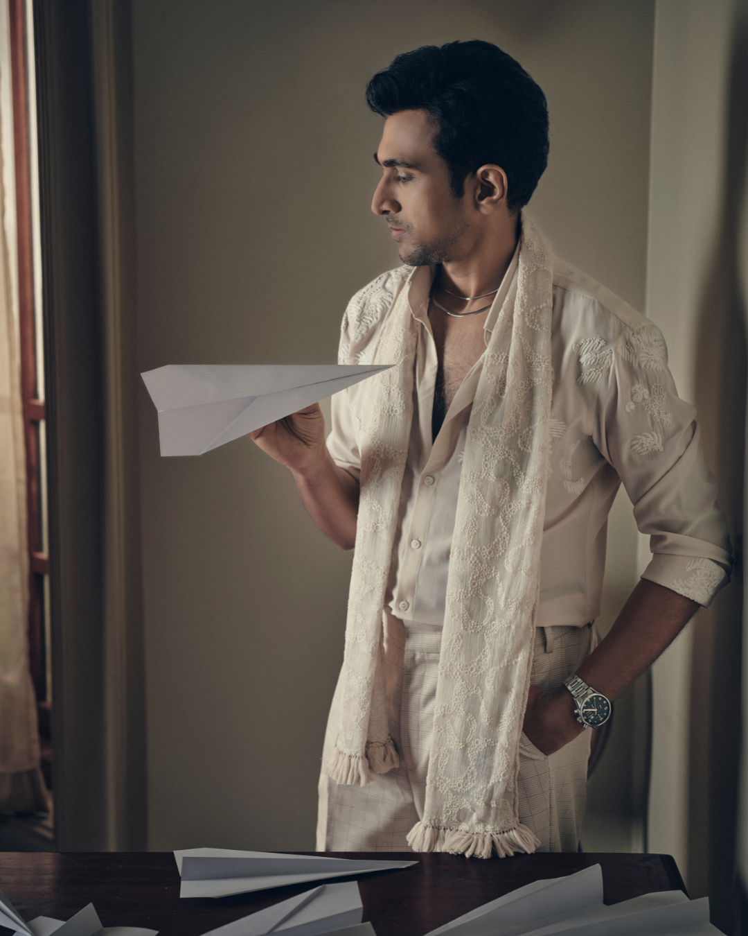 Patik Gandhi in The Alabaster Shirt and Trouser