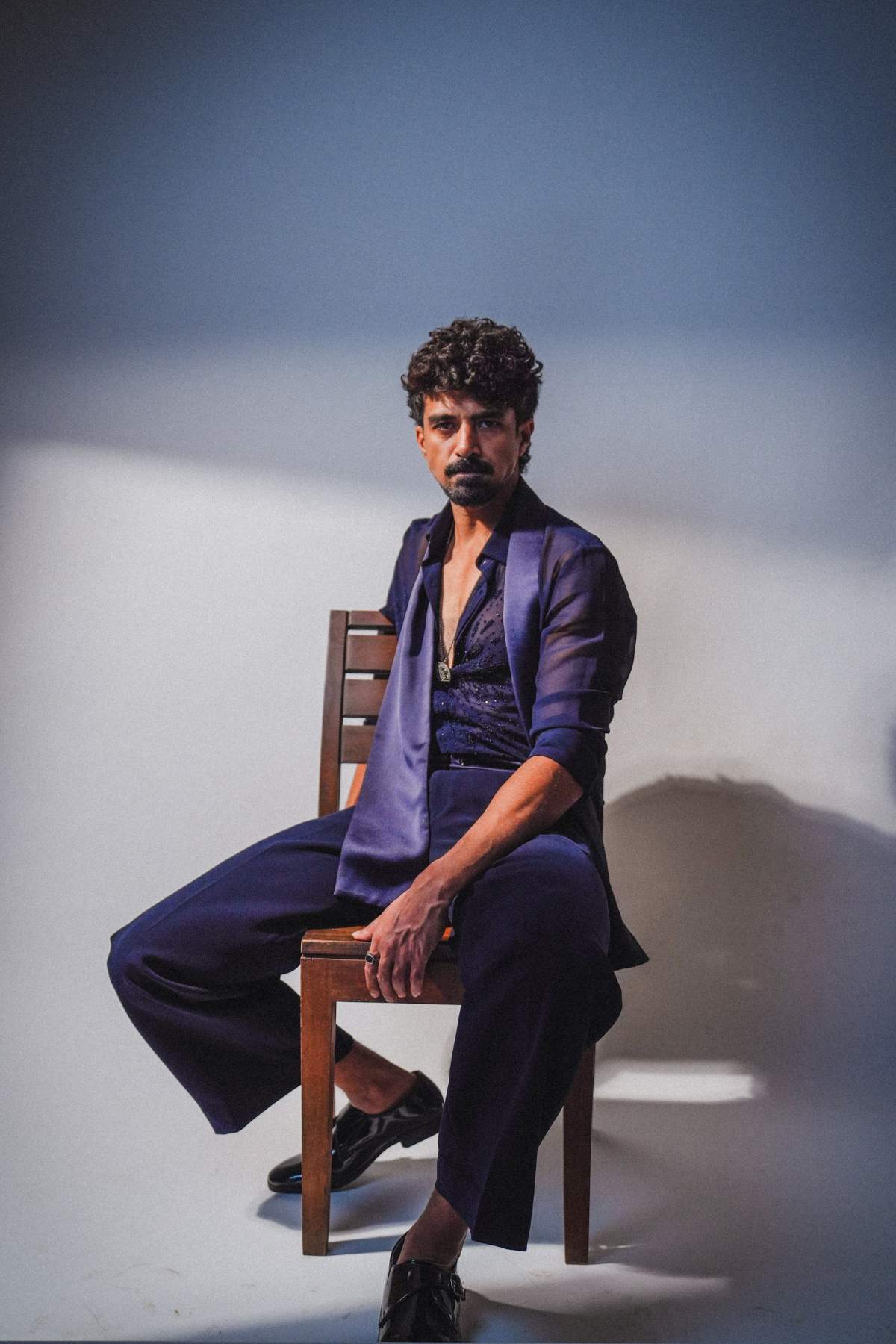 Saqib saleem in Velouris Shirt & Pant Set