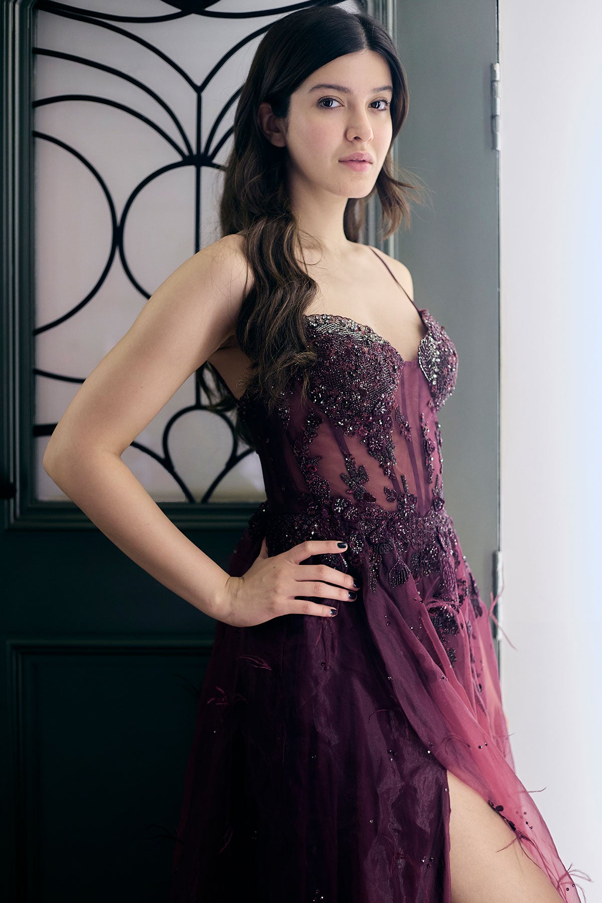 Shanaya Kapoor  In "Amber Glow" Shaded Gown