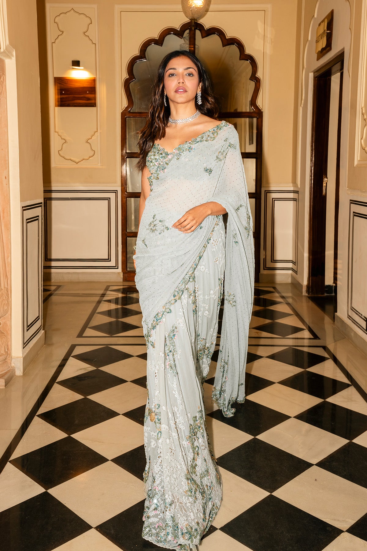 Shriya pilgaonka in "Melanie" Chiffon Sari