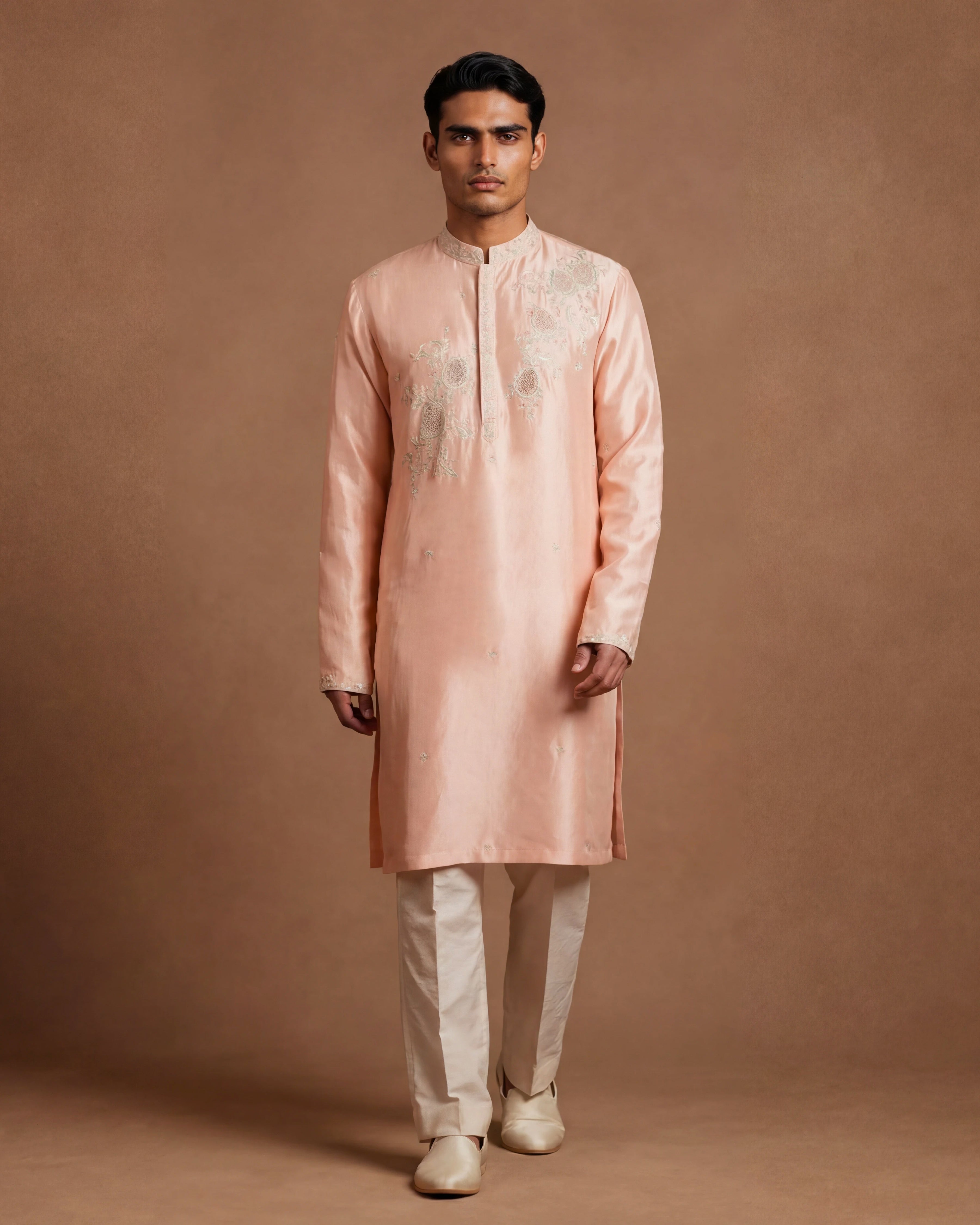Blush Pink Chikankari Kurta and Pant Set