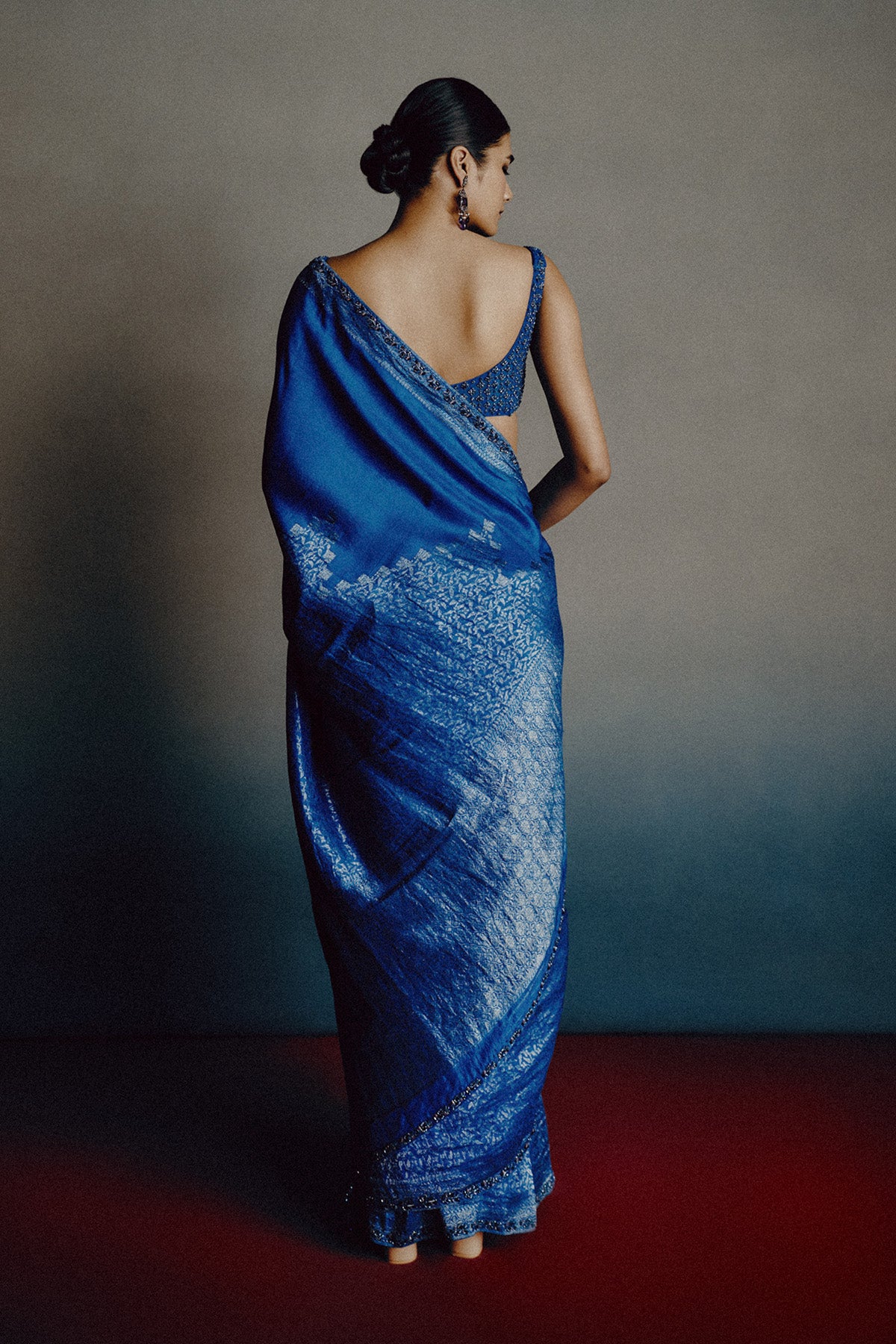 Azure-Teal Heritage Saree