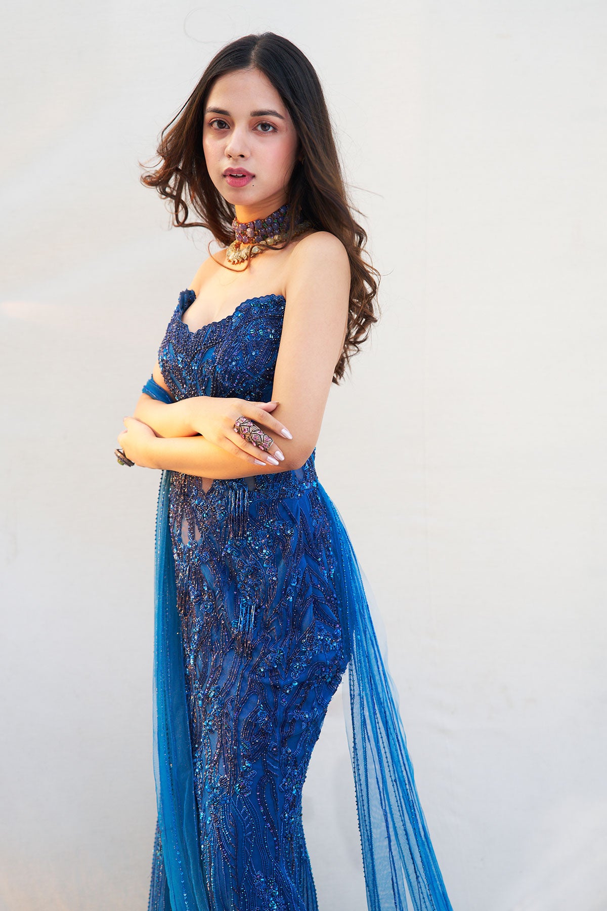 Nitanshi Goel in "Desiree" Cocktail Gown