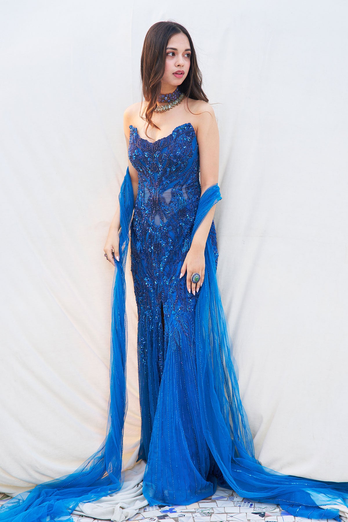 Nitanshi Goel in "Desiree" Cocktail Gown