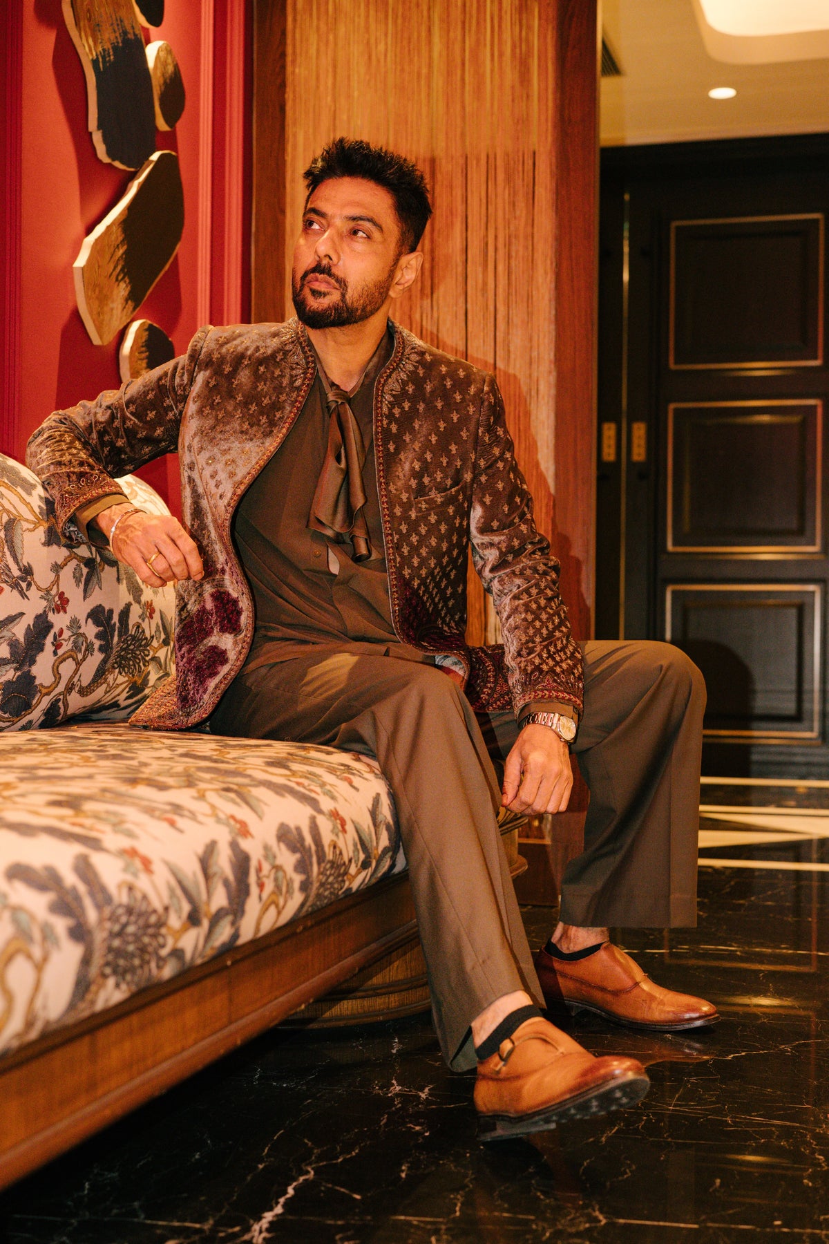 Ranveer Brar in Loden Jacket Set