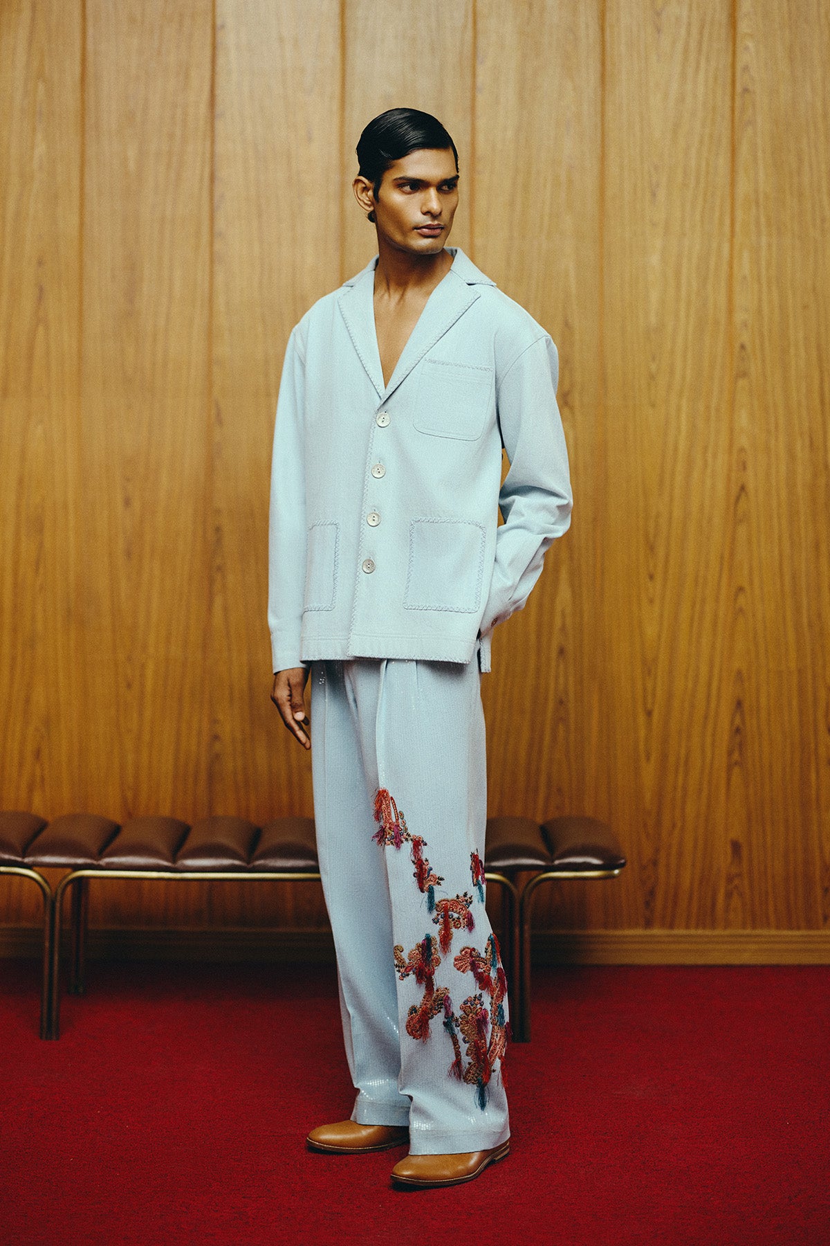 Azure Reverie Shacket and Pant Set