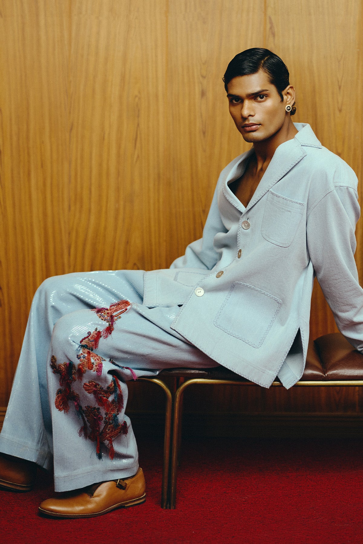 Azure Reverie Shacket and Pant Set