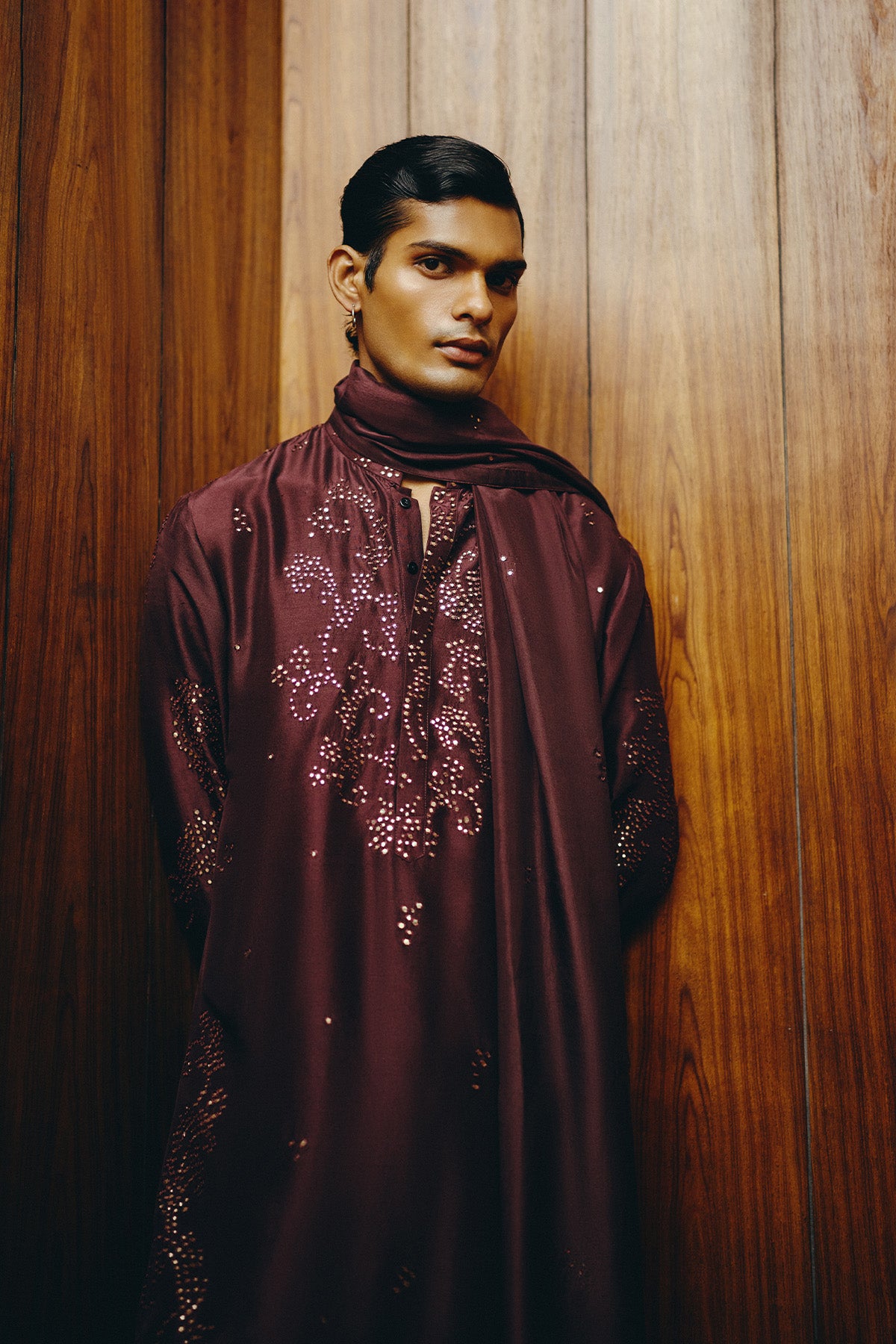 Emberline Brown Kurta, Dupatta and Salwar  Set