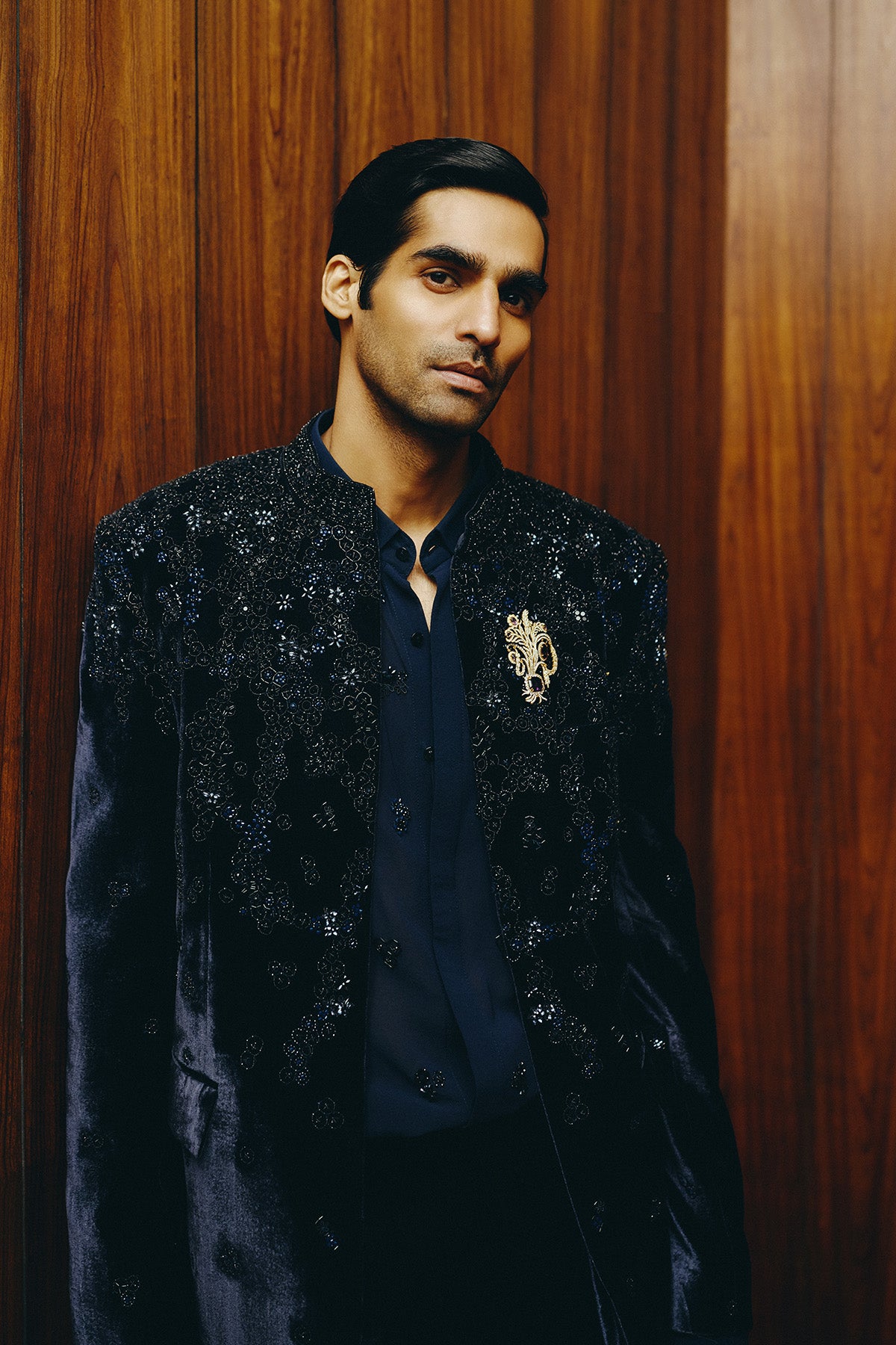 Royal Gleam Open Jacket with Shirt and Trouser