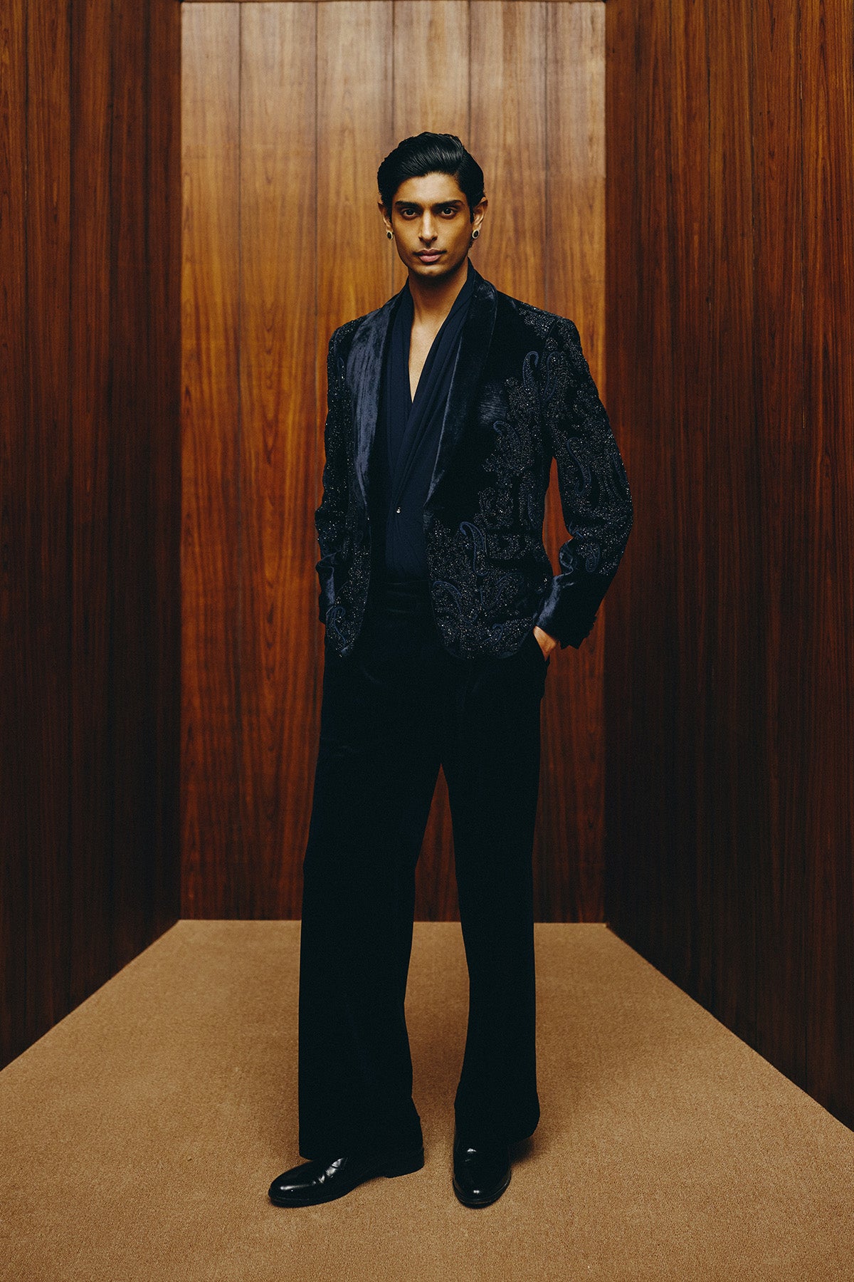 Midnight Paisley Velvet Tuxedo