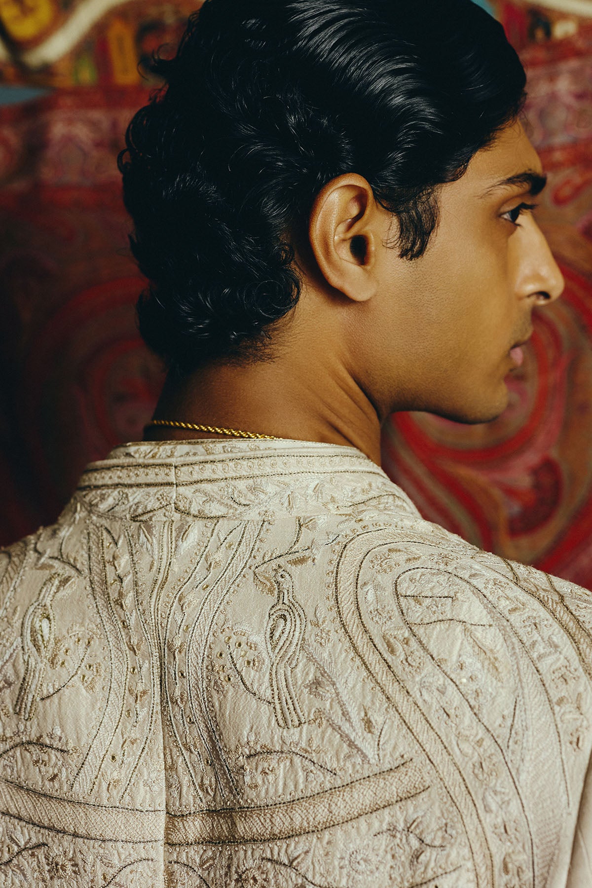 Serene Tonal Open Jacket, Kurta and Pant Set