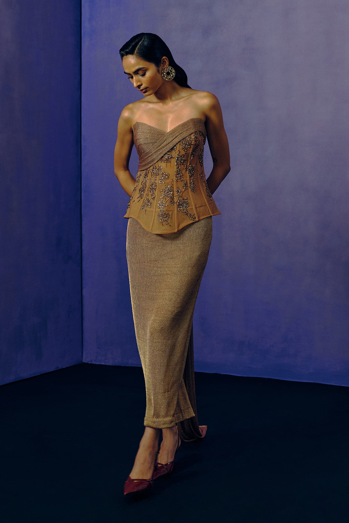 Champagne Ember Corset & Skirt Set