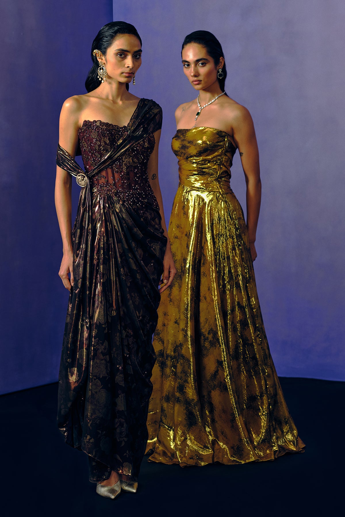 Golden Mirage Evening Gown