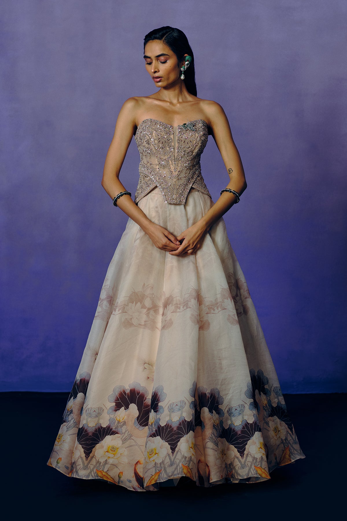 dress designer online Shop Dresses This gown inspired by Indian wedding dress or sari is a rich in texture and unique design Elegant Sequinned Long Designer Formal