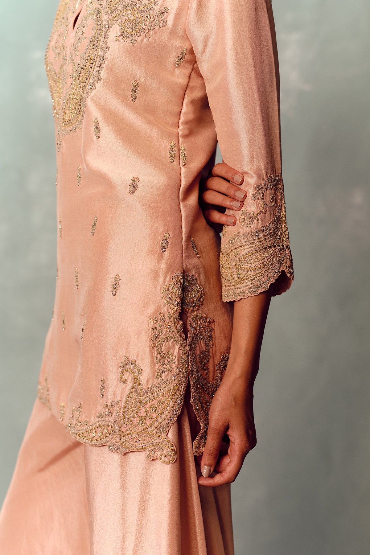 Rosé Lumière Sharara Set