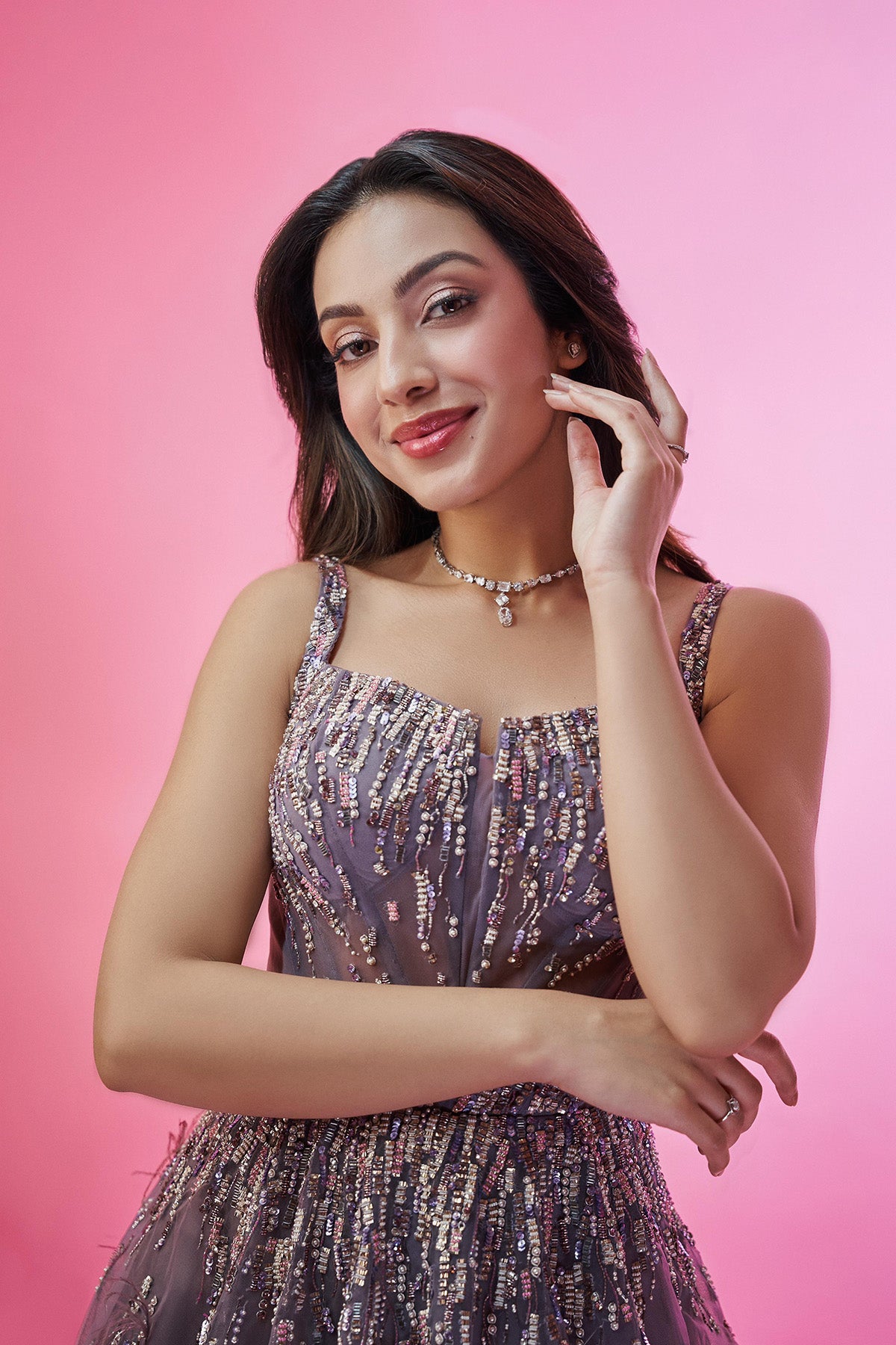 Sahher bamba in "Talia" Tulle Gown