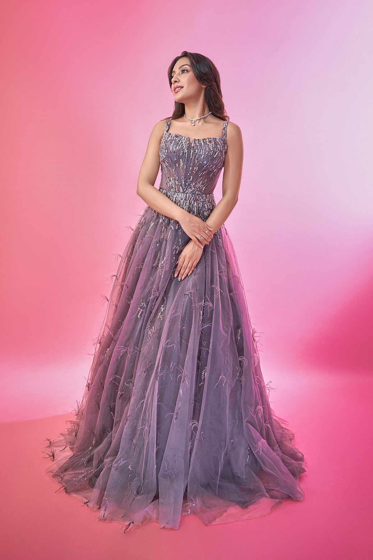 Sahher bamba in "Talia" Tulle Gown