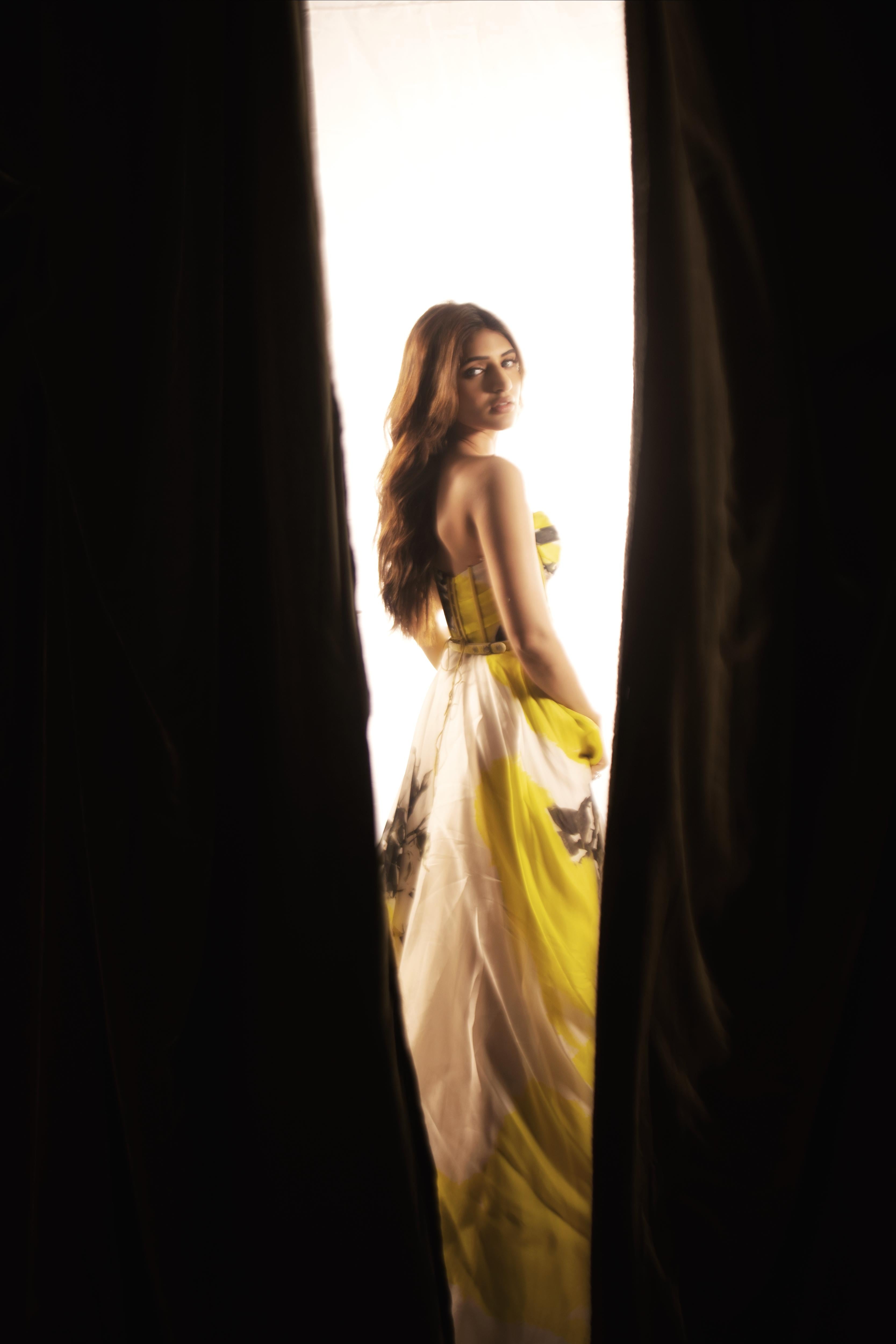 Sreeleela in Butterveil Print Ball Gown