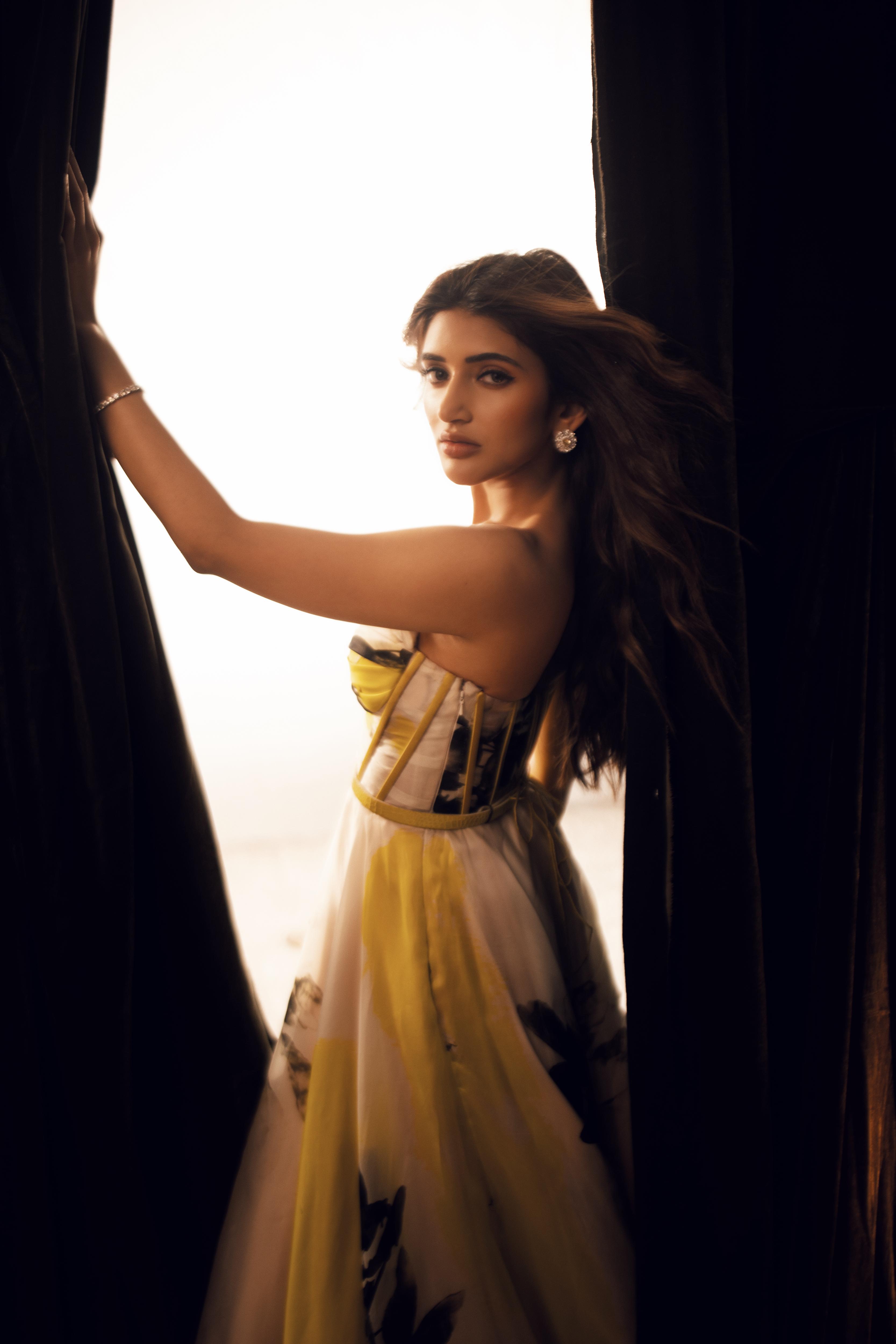 Sreeleela in Butterveil Print Ball Gown