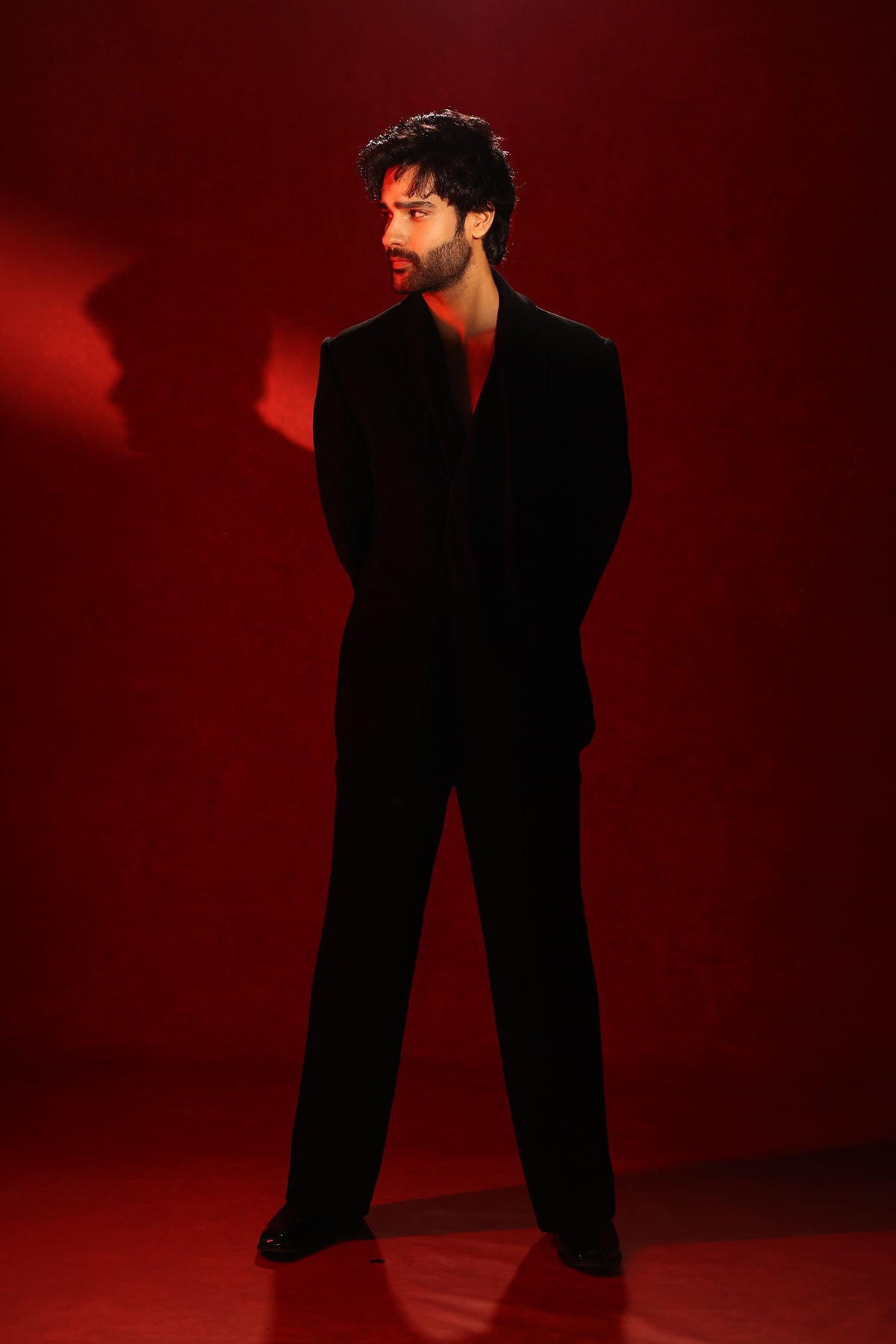 Aaman Devgan in Black Ember Tuxedo