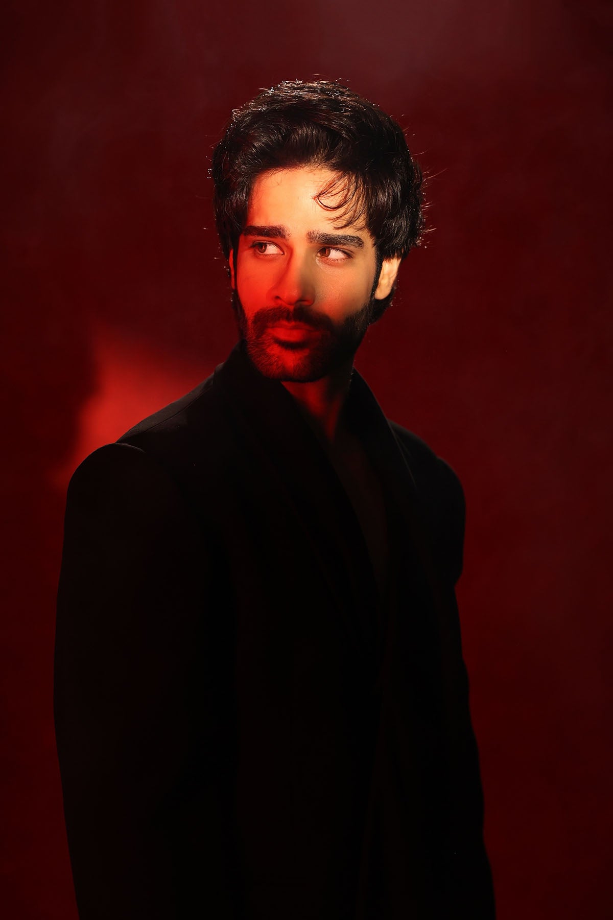 Aaman Devgan in Black Ember Tuxedo