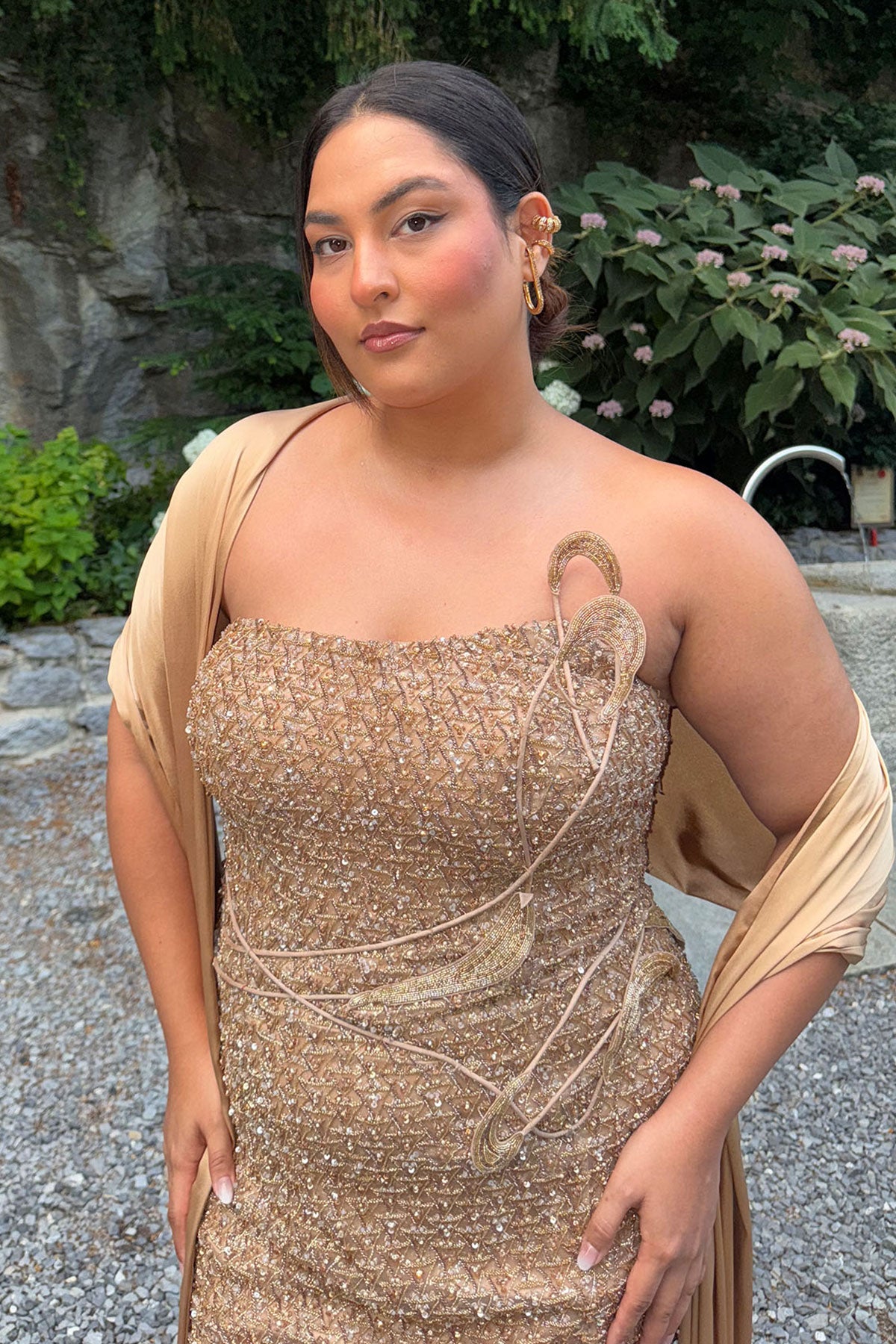 Sakshi Sindwani in "Zoe" Cocktail Gown