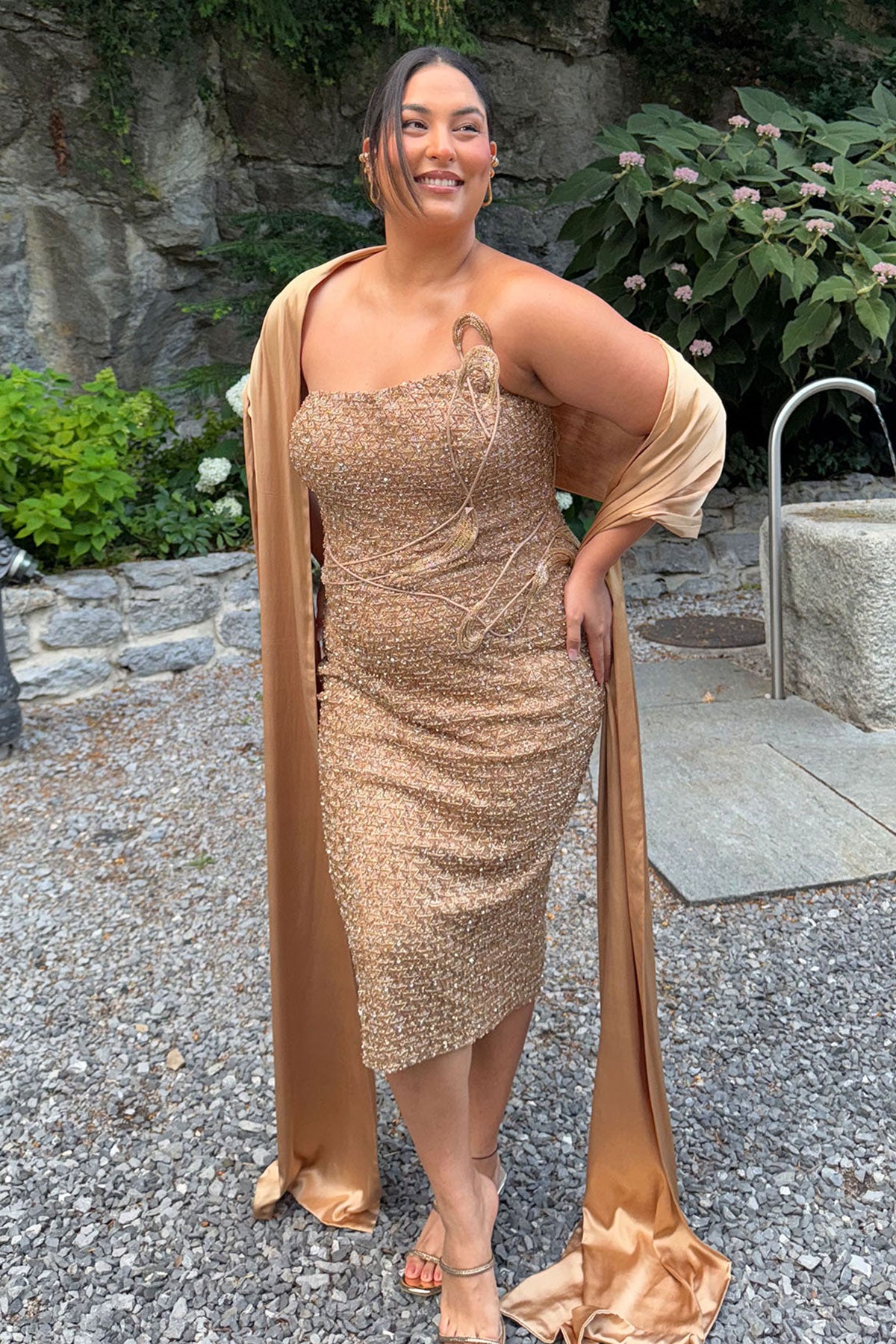 Sakshi Sindwani in "Zoe" Cocktail Gown