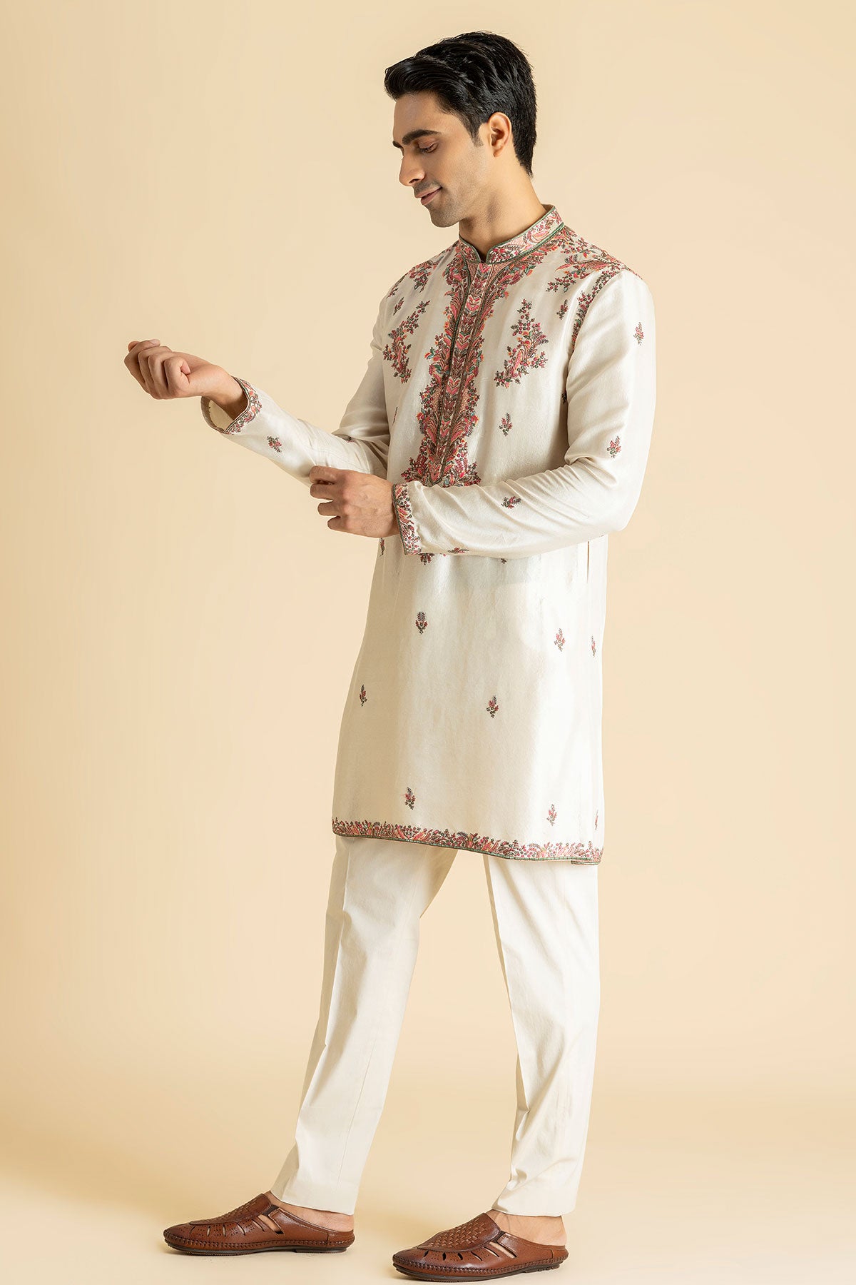 Ivory Botanica Kurta Set
