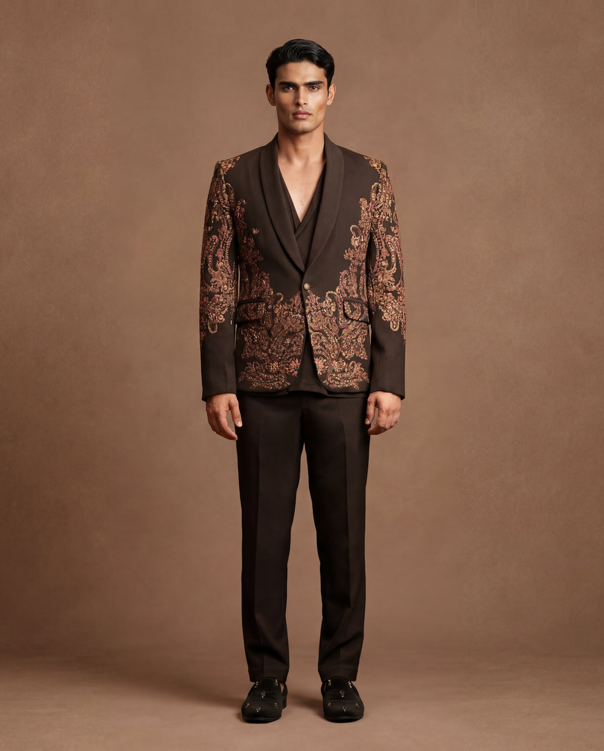 Sepia Jacket, Shirt & Pant Set