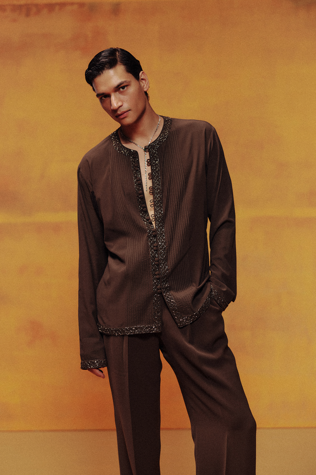 The Obsidian Mocha OPEN JACKET SET
