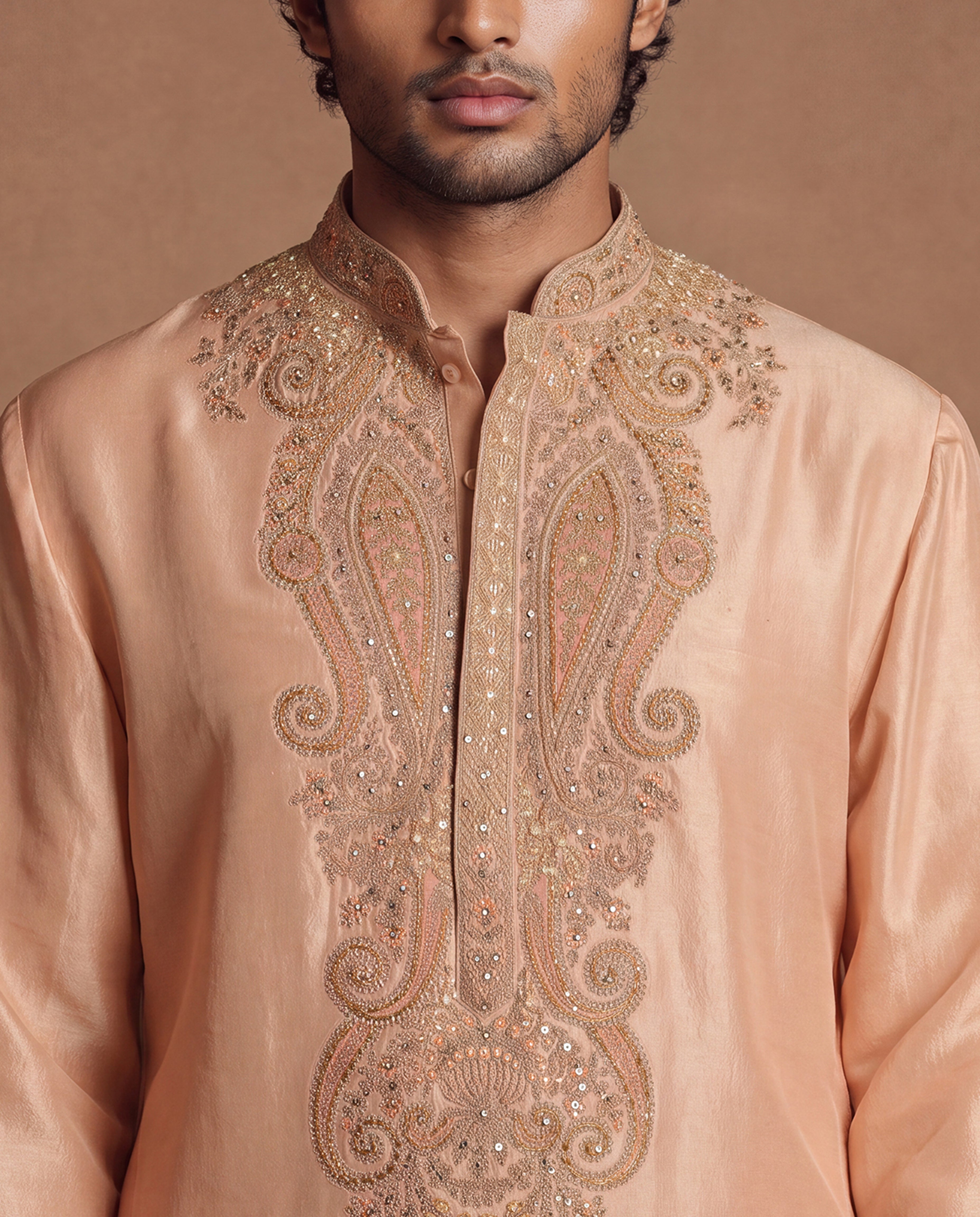 Regal Rose Silk Kurta & Salwar Set