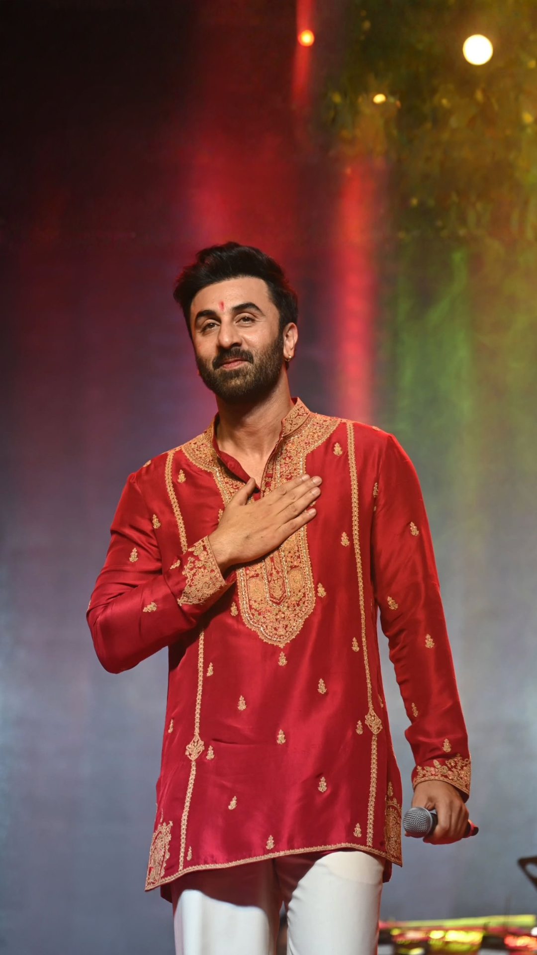 Ranbir Kapoor in Abeer Kashidakari Kurta Set