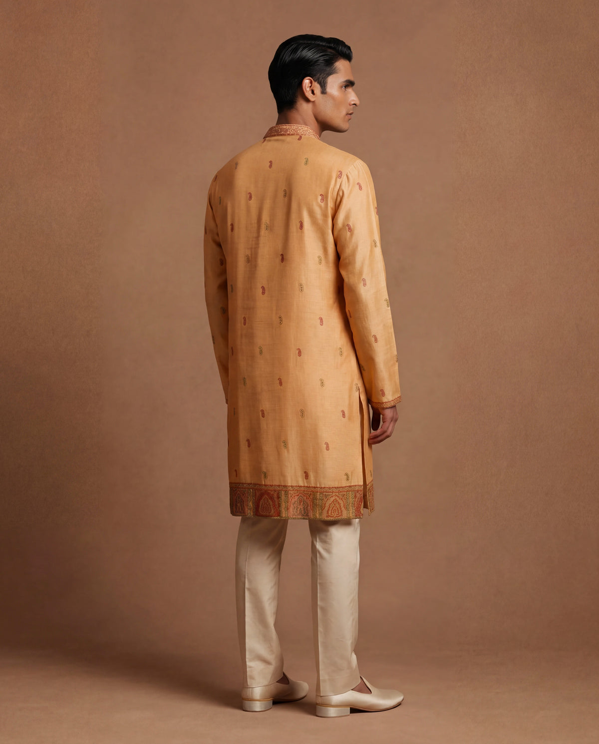 Sunlit Kashidakari Silk Kurta & Trouser Set