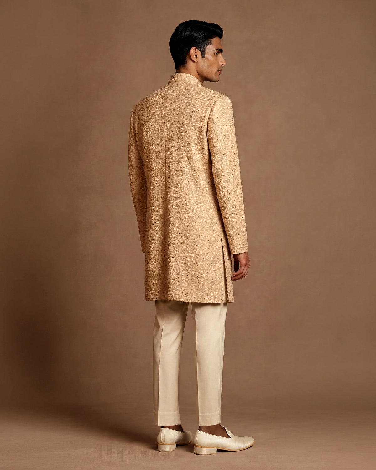 Fawn Sherwani, Kurta & Pant Set