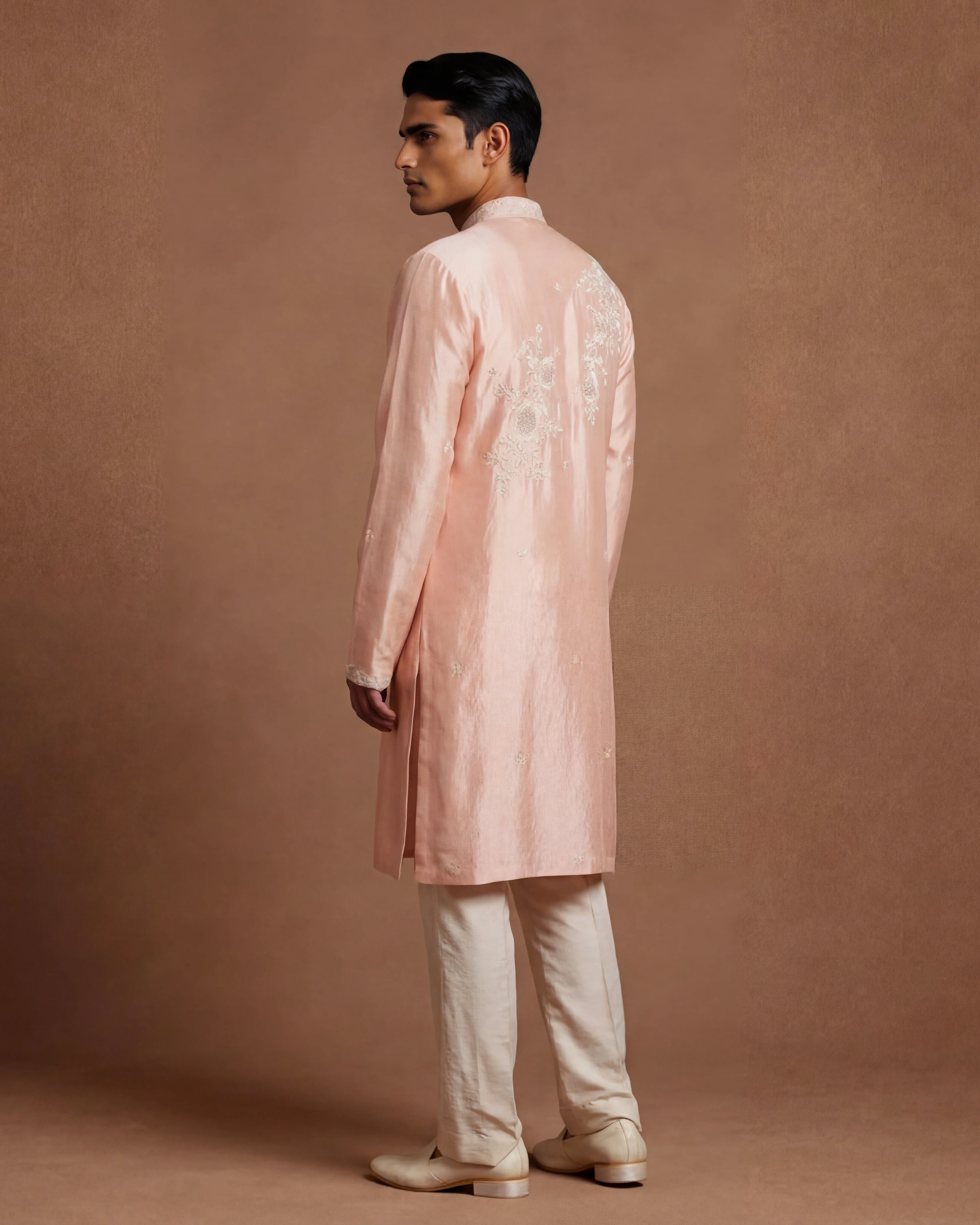 Blush Pink Chikankari Kurta and Pant Set