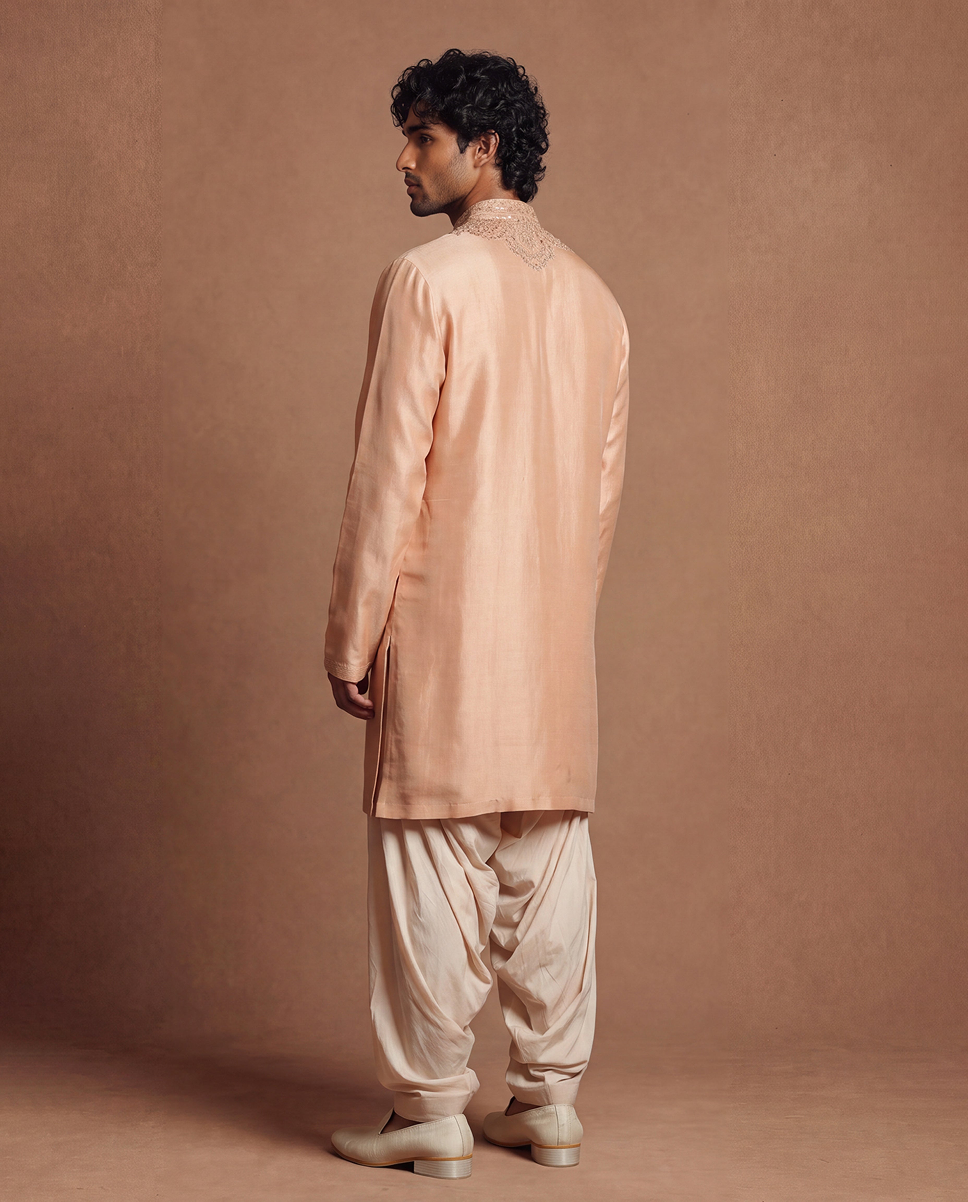 Regal Rose Silk Kurta & Salwar Set