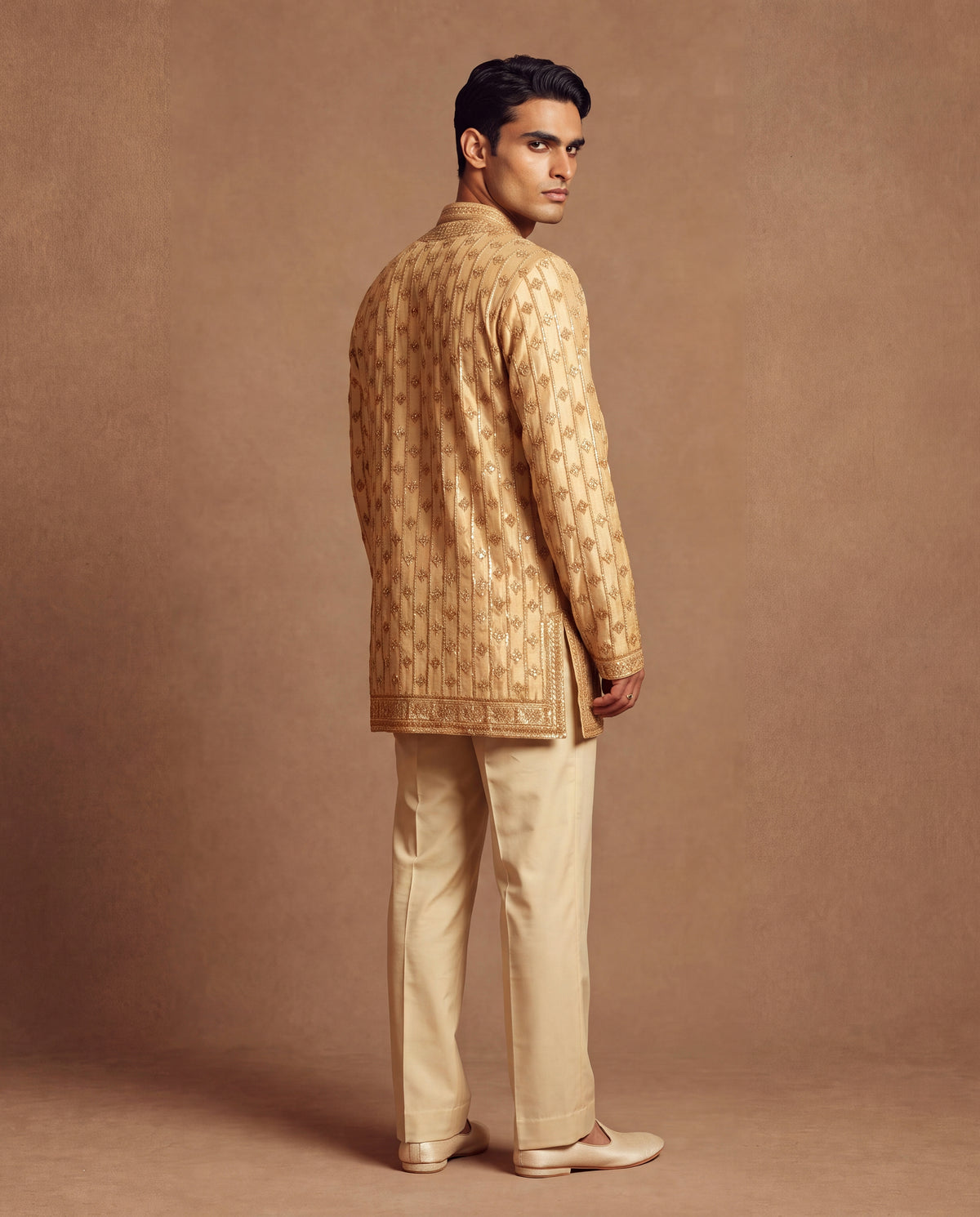 Pale Yellow Gota Short Kurta Set