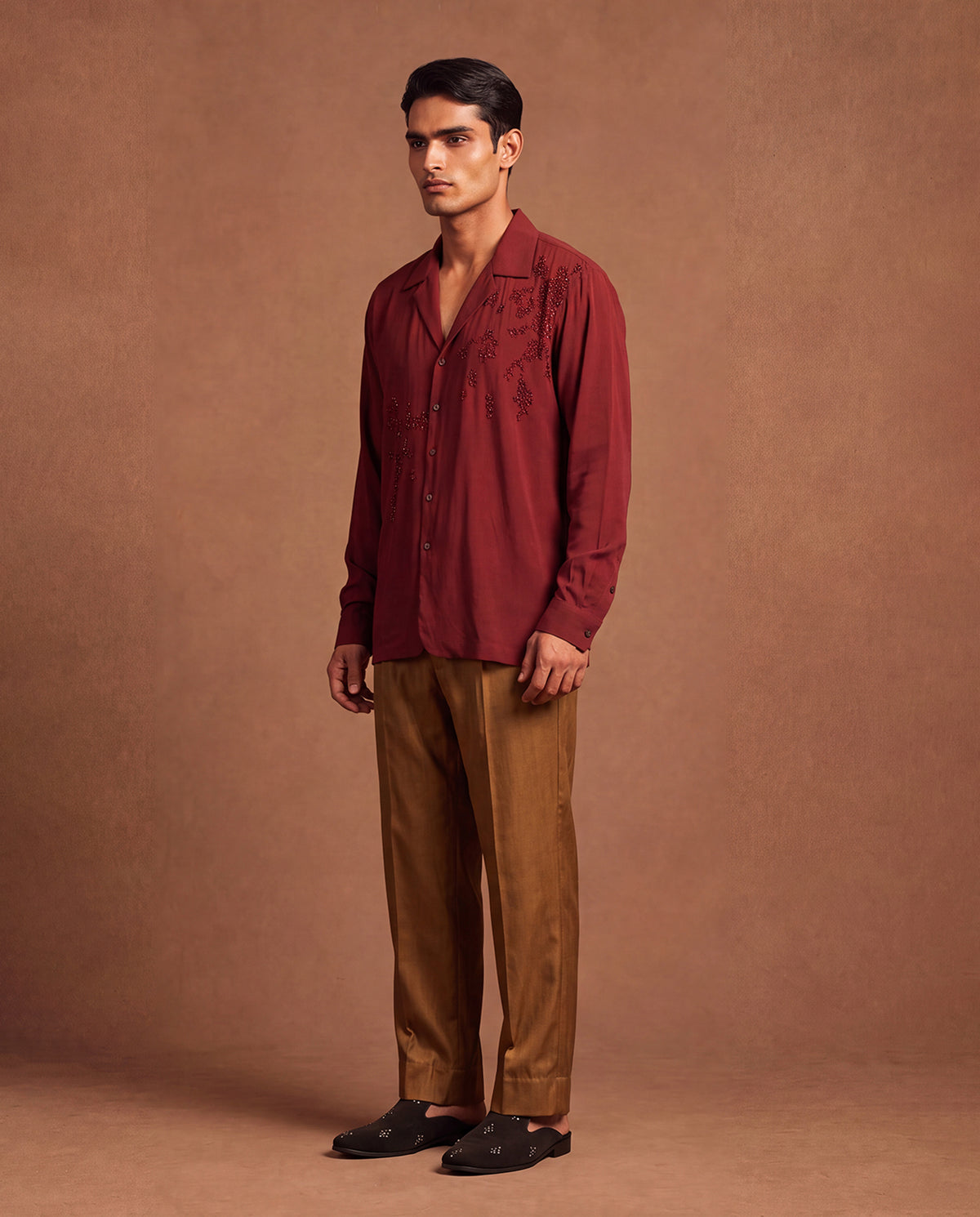 Claret Shirt & Pant Set